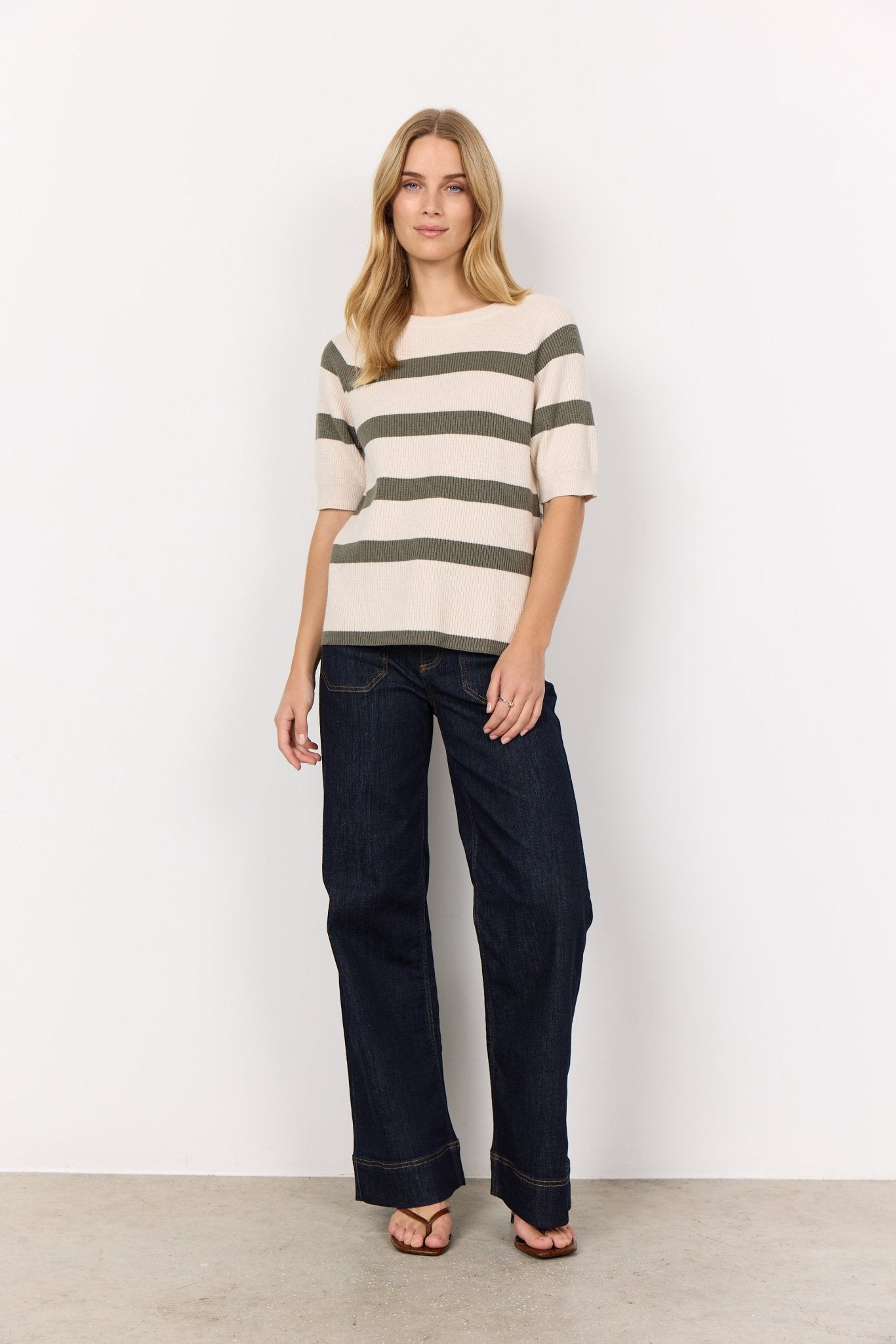Soya ConceptSoya Concept Kanita Stripe 19 TopClothingEcru/Misty - Blue Water Clothing