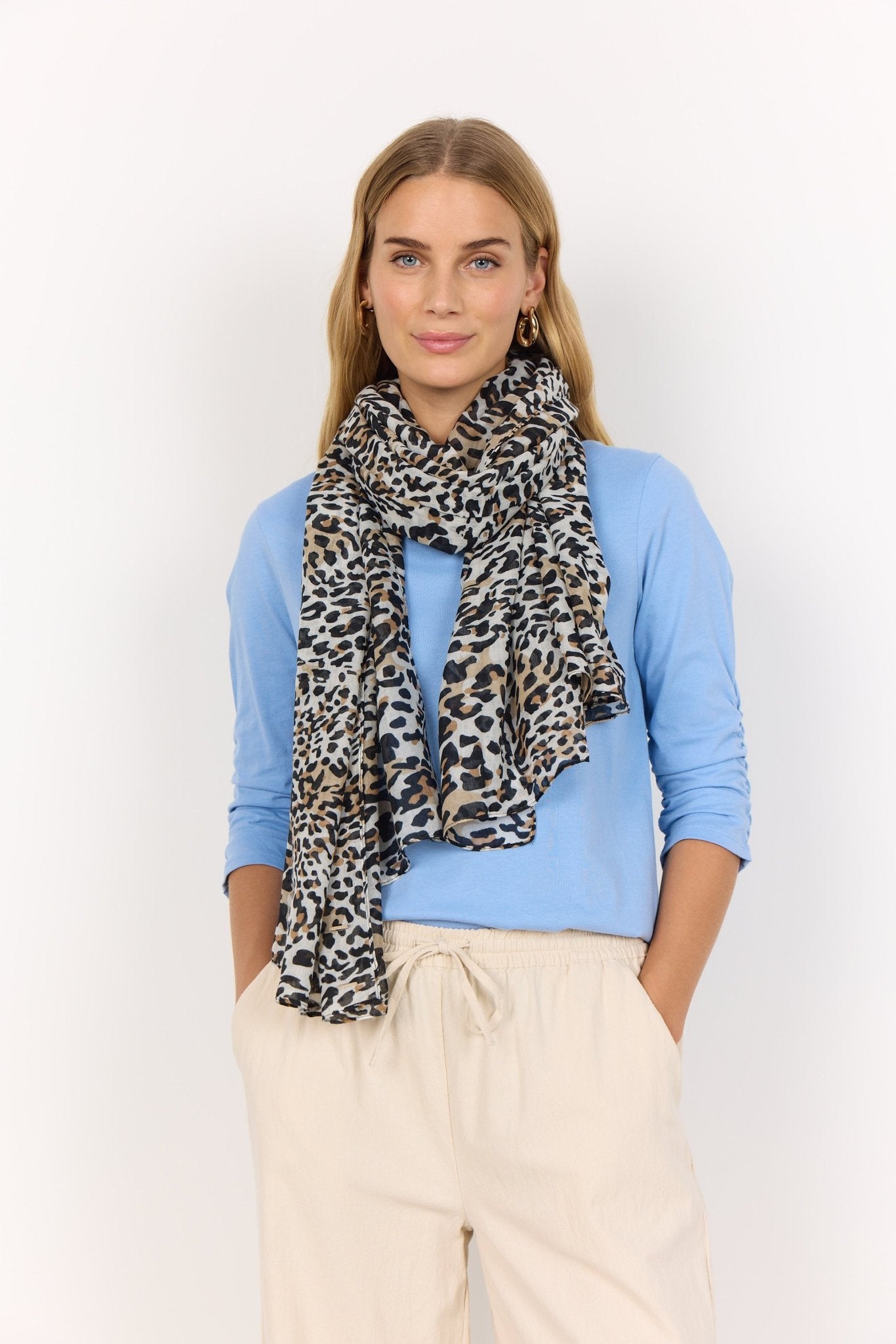 Soya ConceptSoya Concept Primmi 1 Leopard ScarfAccessories - Blue Water Clothing