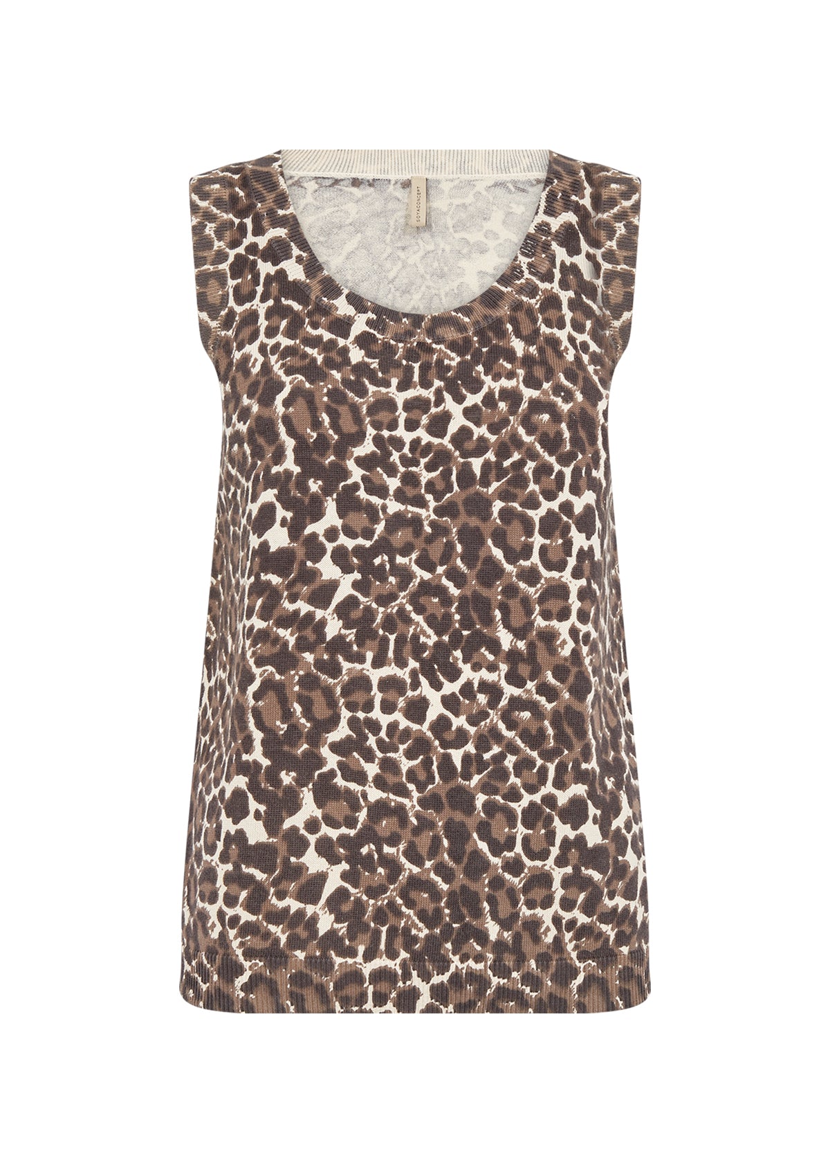 Soya Concept Sati 1 Leopard Print Tank Top - Blue Water Clothing