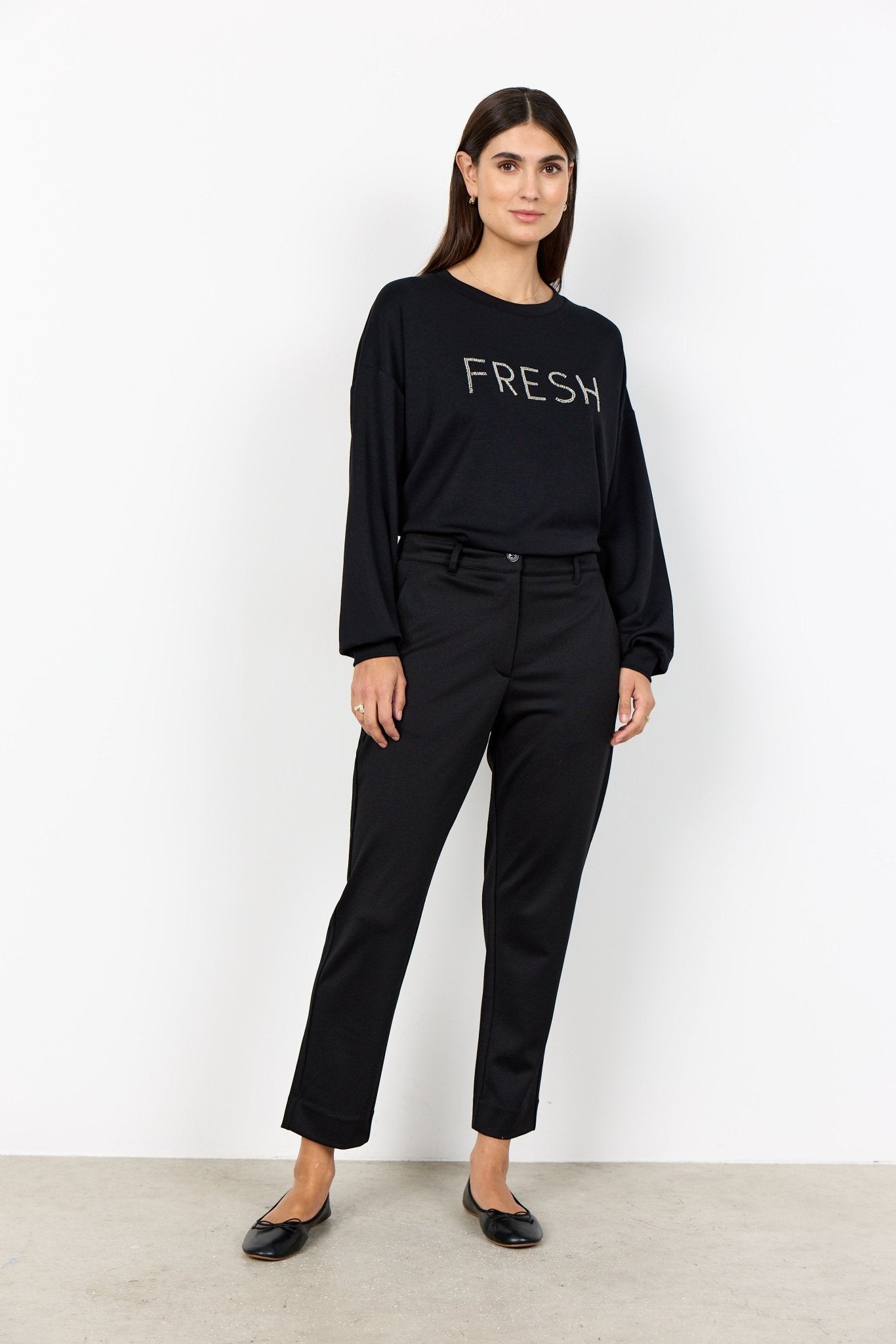 Soya ConceptSoya Concept Banu 291 FRESH SweatshirtTopsBlack - Blue Water Clothing