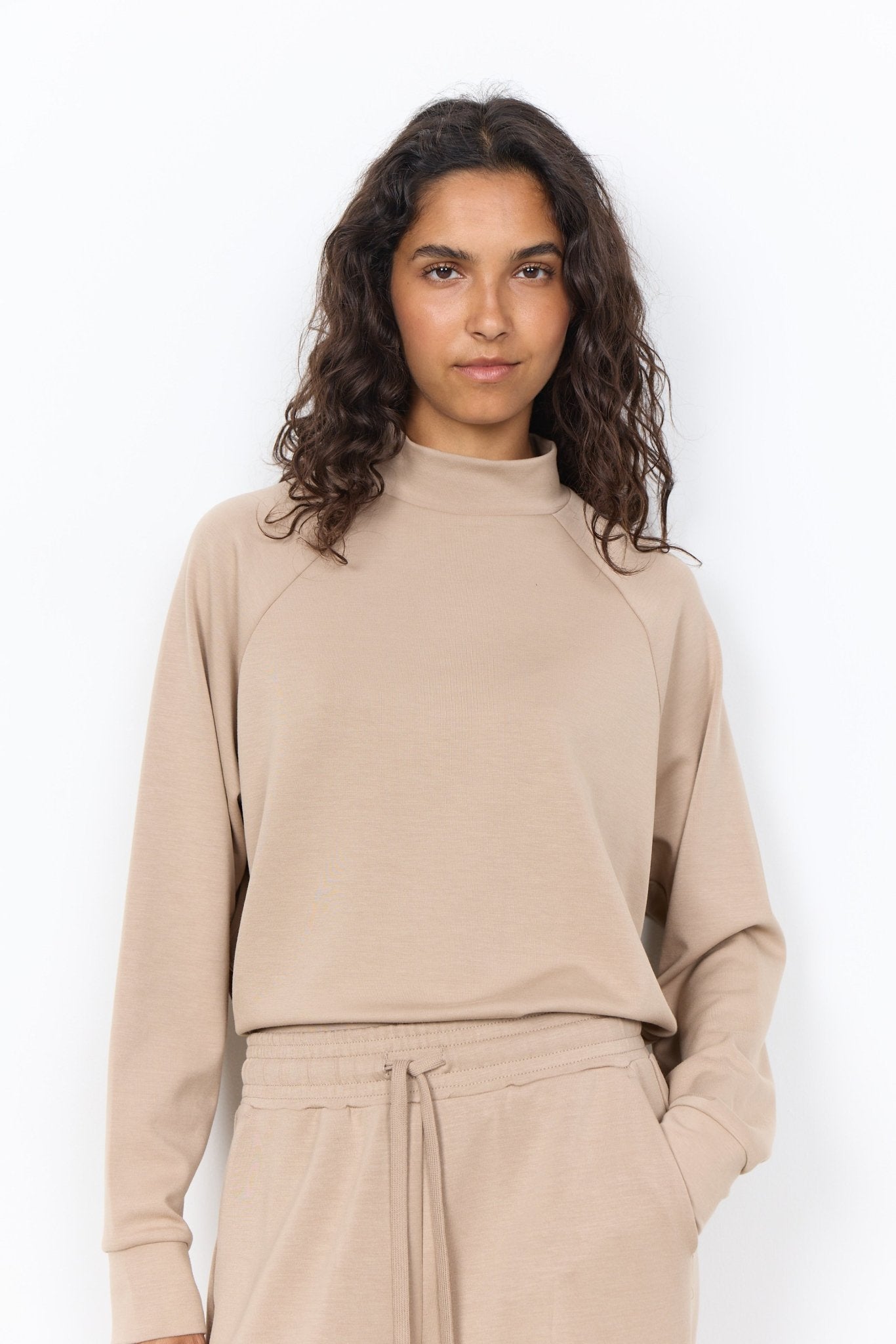Soya ConceptSoya Concept Banu 332 Mock Neck BlouseClothingMadder Brown - Blue Water Clothing