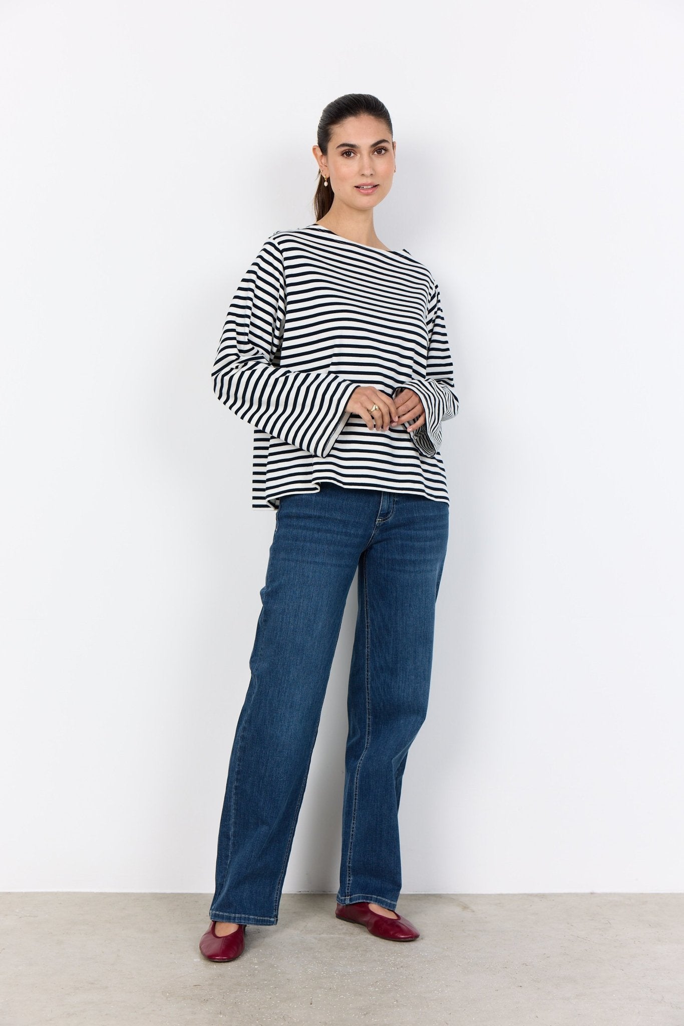Soya ConceptSoya Concept Bri 1 Stripe TopTopsNavy - Blue Water Clothing