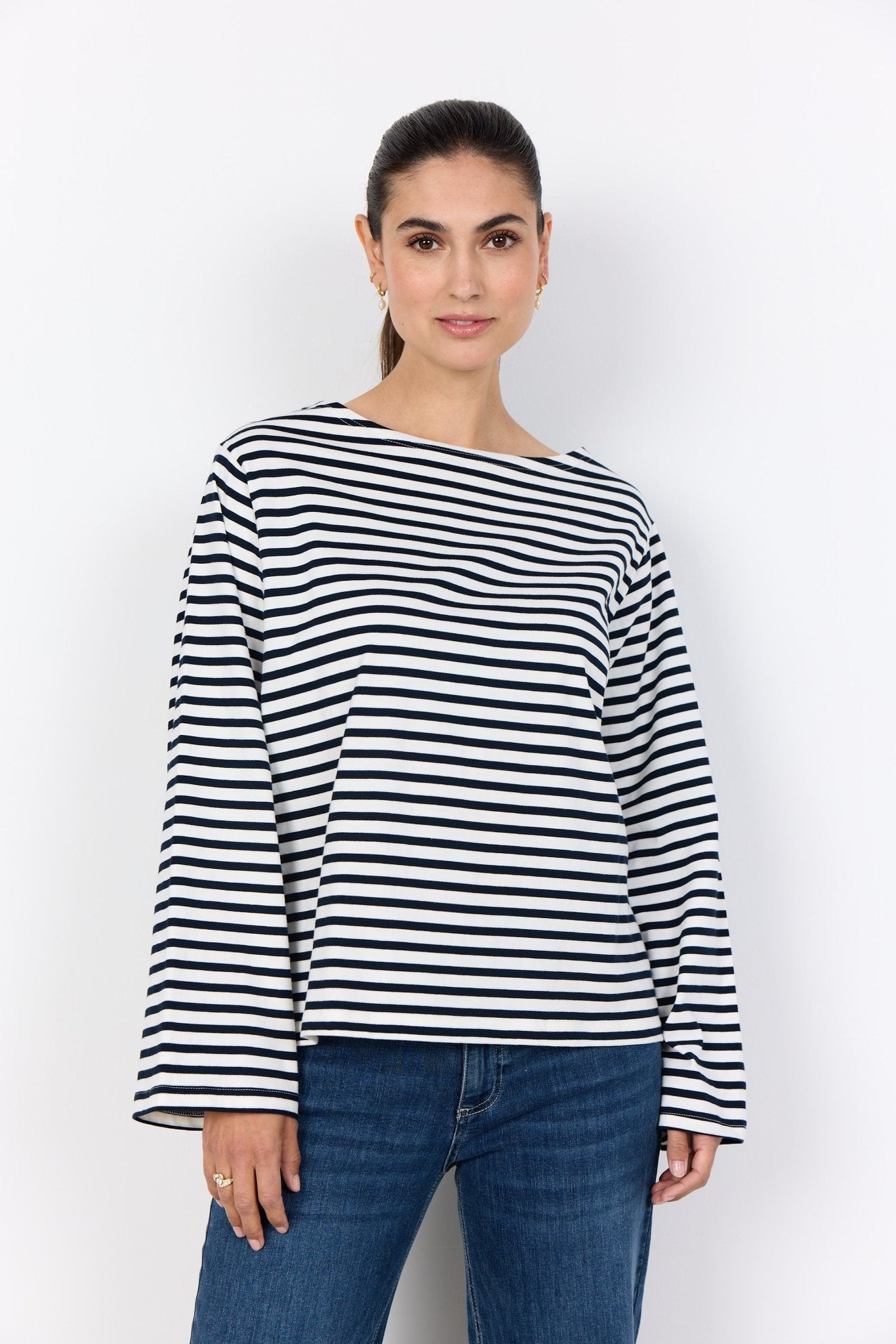 Soya ConceptSoya Concept Bri 1 Stripe TopTopsNavy - Blue Water Clothing