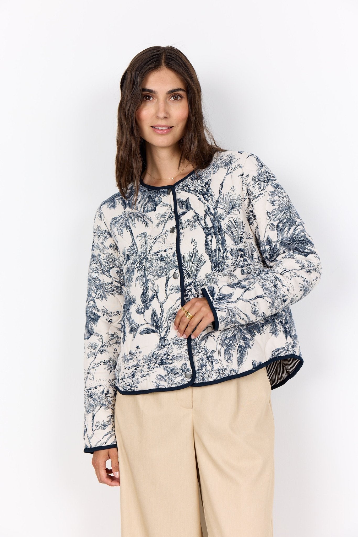 Soya ConceptSoya Concept Carli 3 Printed JacketCoats & JacketsNavy - Blue Water Clothing