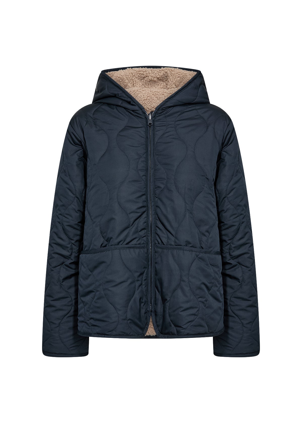 Soya ConceptSoya Concept GELA 2 Reversible Short Puffer CoatCoatNavy - Blue Water Clothing