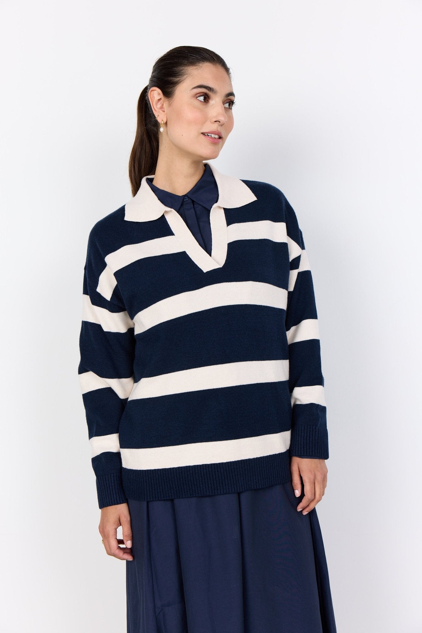 Soya ConceptSoya Concept Kanita Stripe 32 TopTopsNavy - Blue Water Clothing