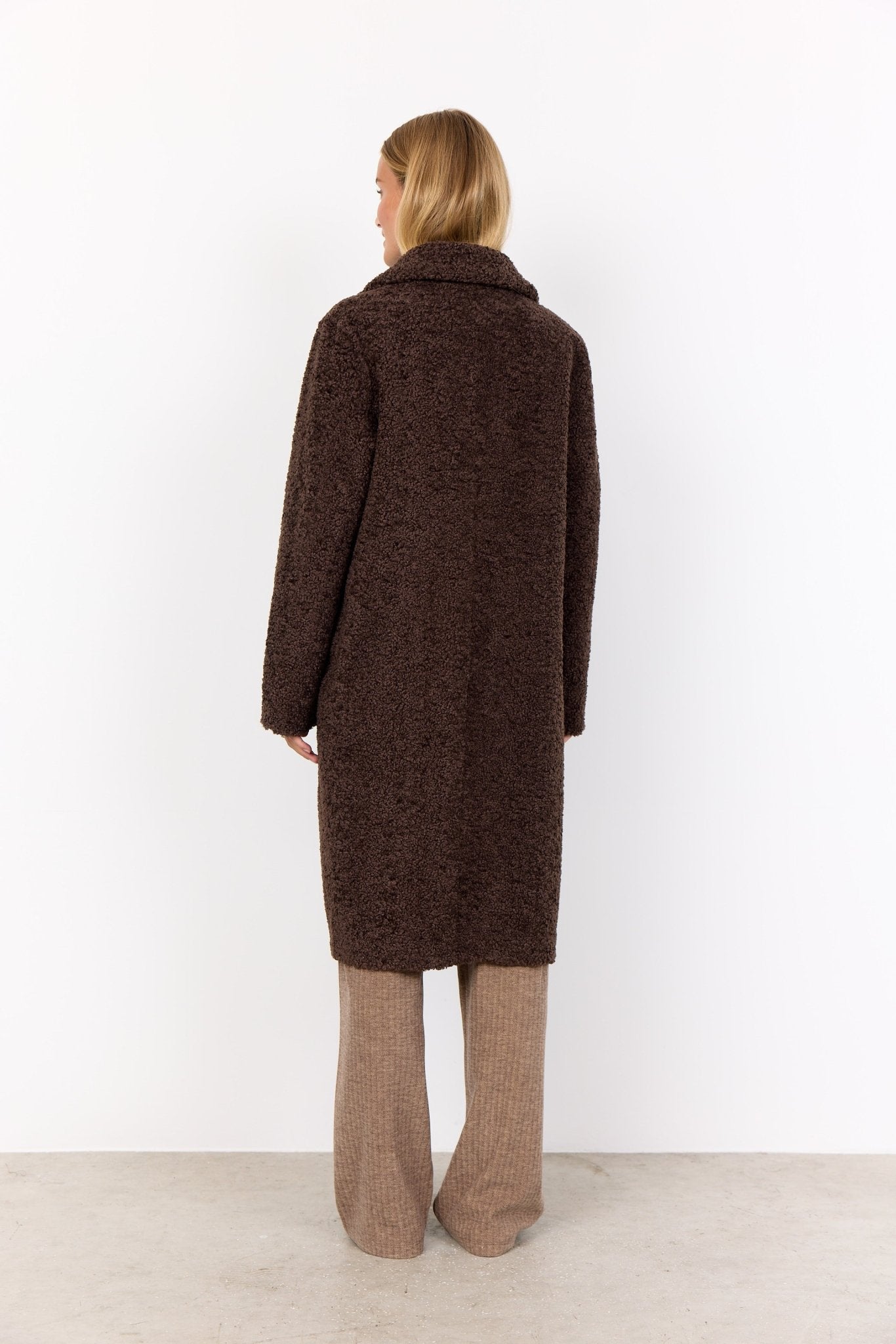 Soya ConceptSoya Concept Mukite 2 Boucle CoatCoats & JacketsDark Brown - Blue Water Clothing