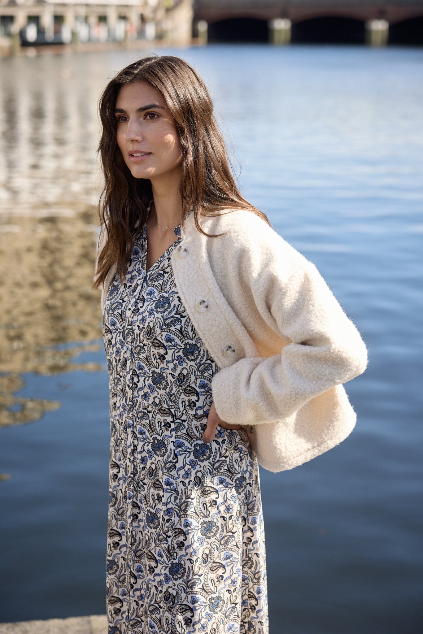 Soya ConceptSoya Concept Shaima 1 Cream JacketCoats & JacketsEcru - Blue Water Clothing