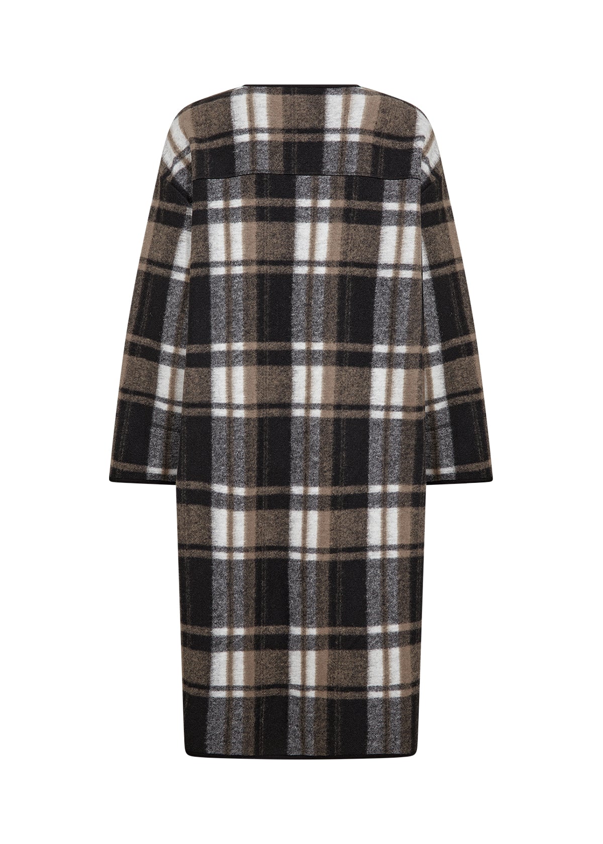 Soya ConceptSoya Concept Vocal 2 Fleece Coat Check BlackCoats & JacketsCheck Black - Blue Water Clothing