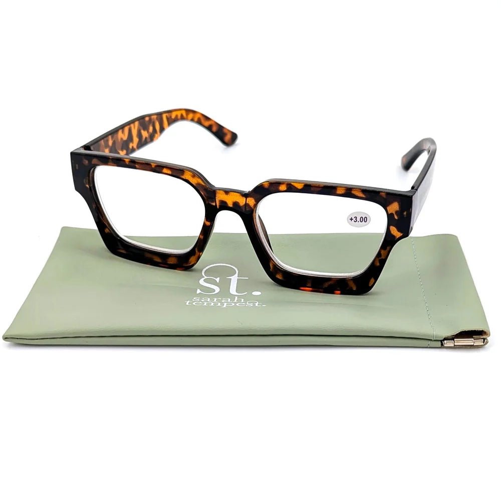 Tempest DesignsTempest Designs Arty Square Tortoiseshell Reading GlassesAccessories - Blue Water Clothing