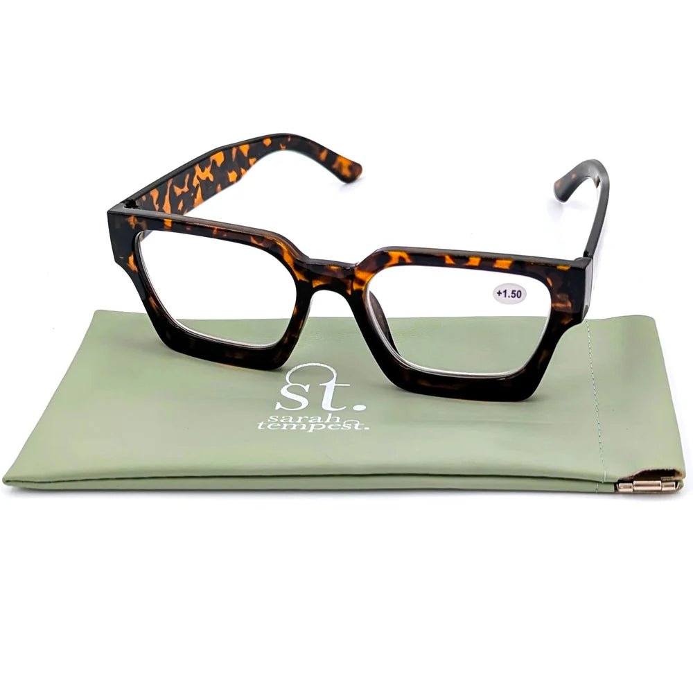 Tempest DesignsTempest Designs Arty Square Tortoiseshell Reading GlassesAccessories - Blue Water Clothing