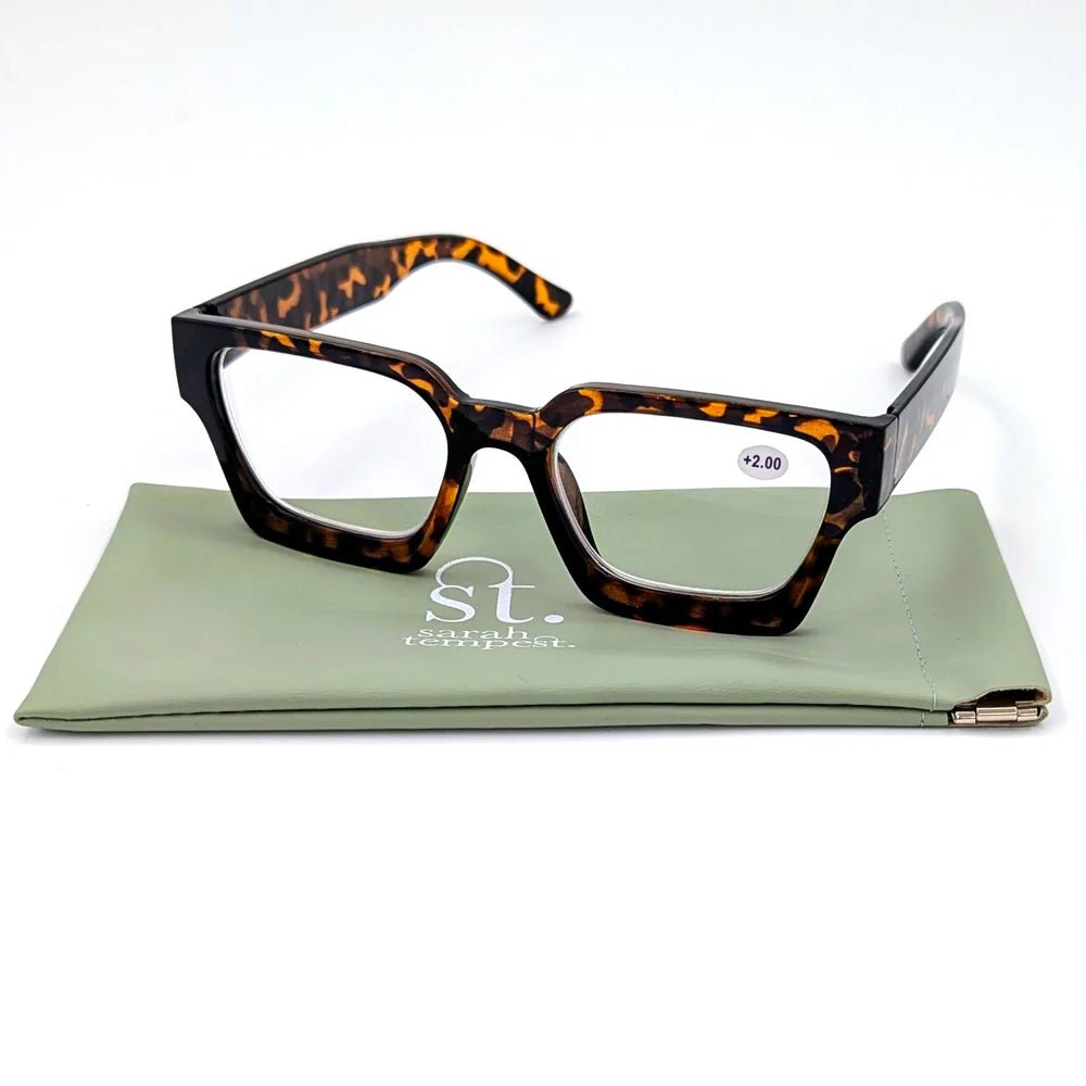 Tempest DesignsTempest Designs Arty Square Tortoiseshell Reading GlassesAccessories - Blue Water Clothing