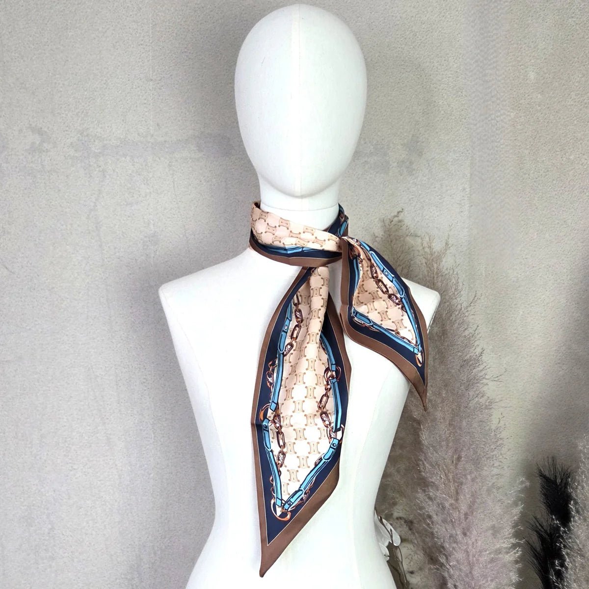 Tempest DesignsTempest Designs Chain and snaffle equestrian silk feel scarfAccessories - Blue Water Clothing