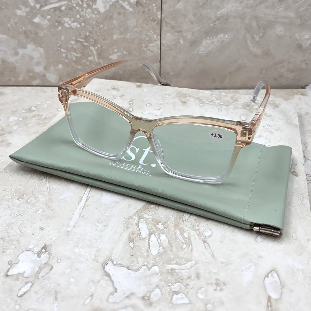 Tempest DesignsTempest Designs Clear Caramel Ombre Semi Cats Eye Reading GlassesAccessories - Blue Water Clothing