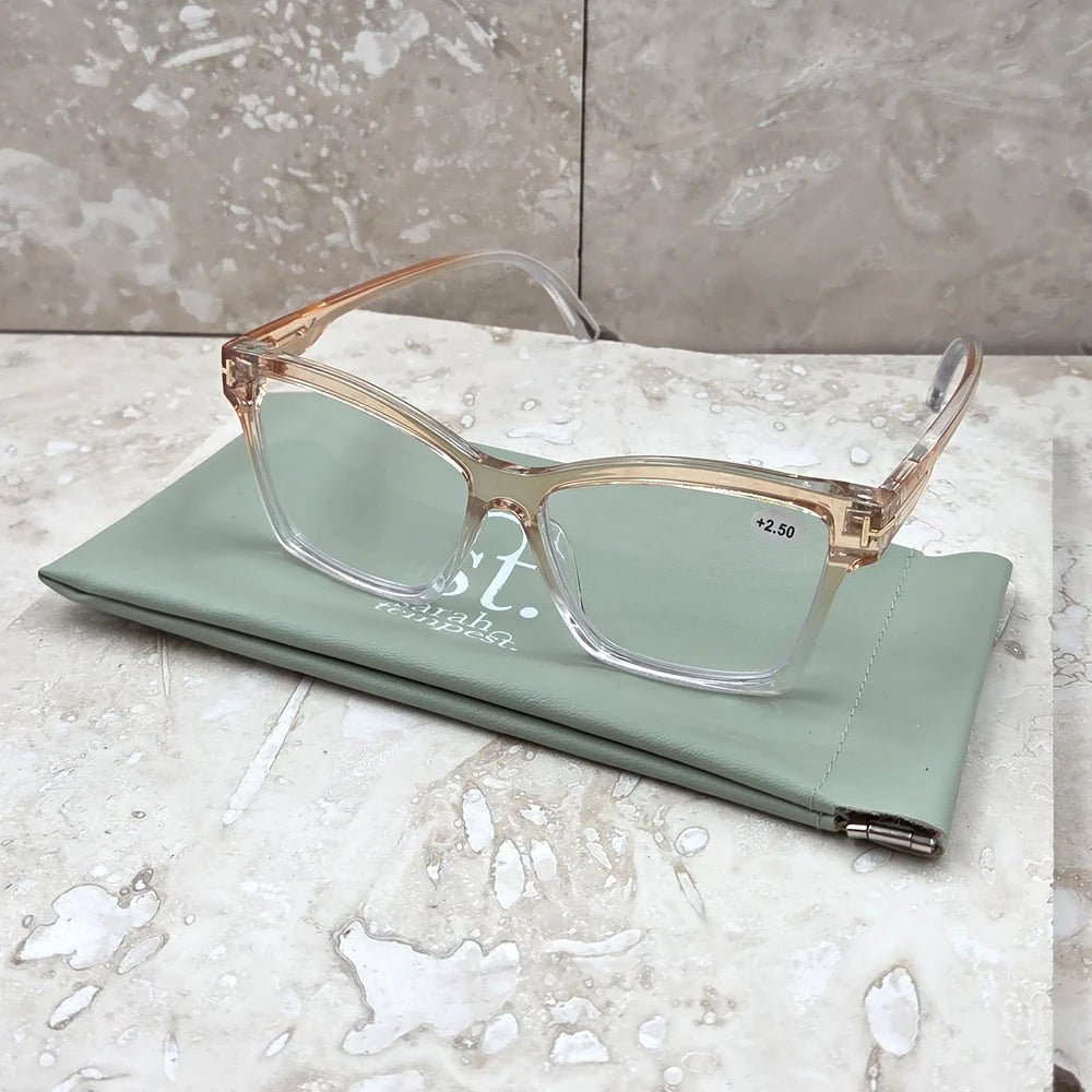 Tempest DesignsTempest Designs Clear Caramel Ombre Semi Cats Eye Reading GlassesAccessories - Blue Water Clothing