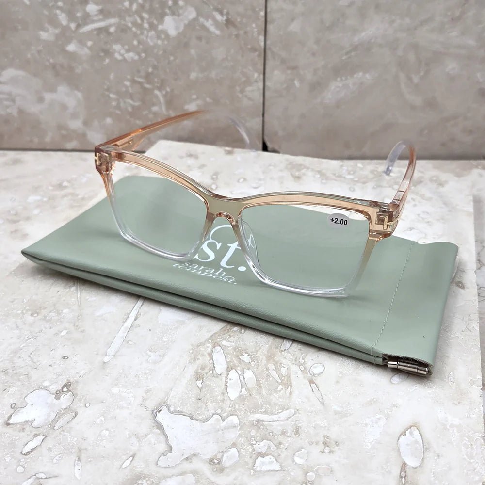 Tempest DesignsTempest Designs Clear Caramel Ombre Semi Cats Eye Reading GlassesAccessories - Blue Water Clothing