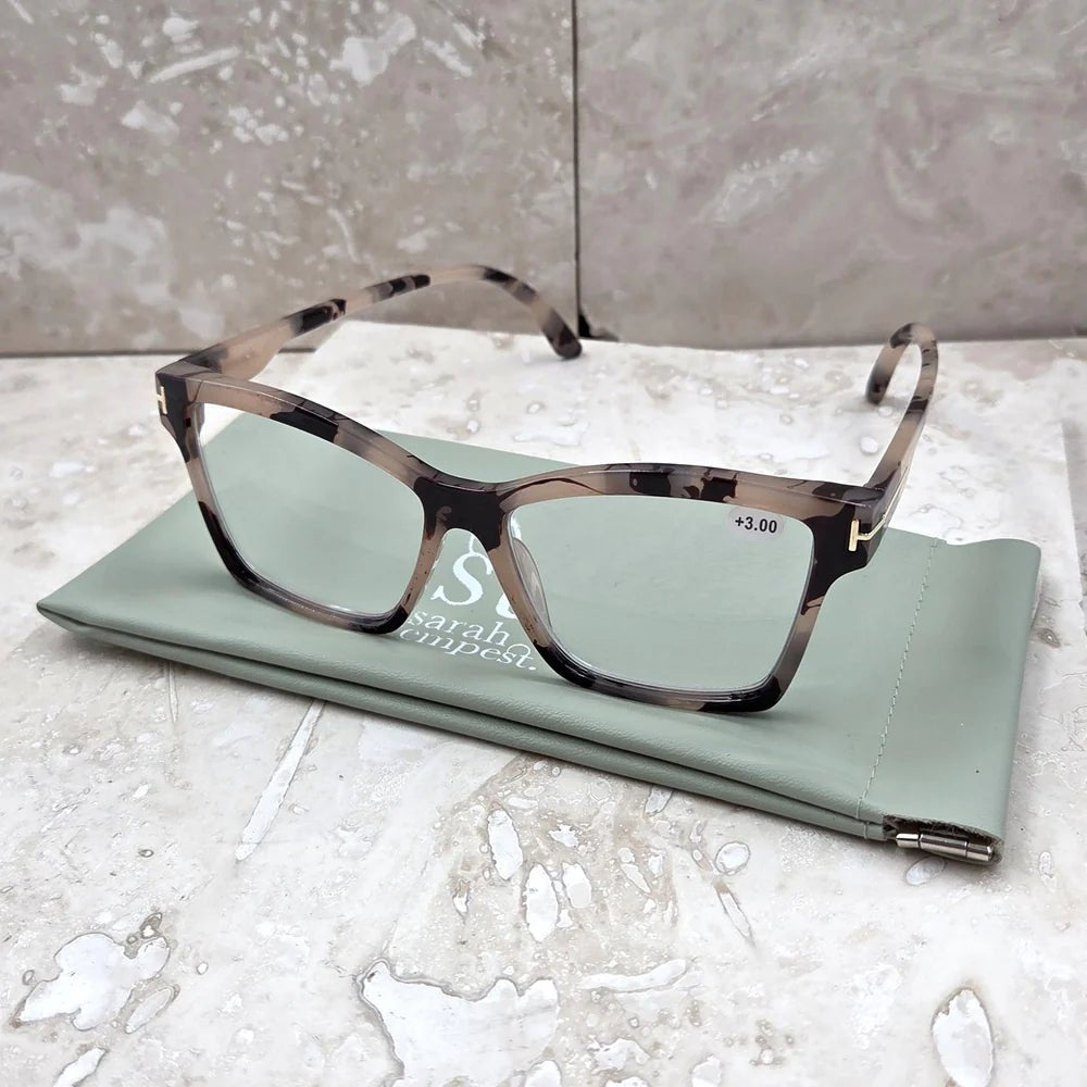 Tempest DesignsTempest Designs Nude Tortoiseshell Semi Cats Eye Reading GlassesAccessories - Blue Water Clothing