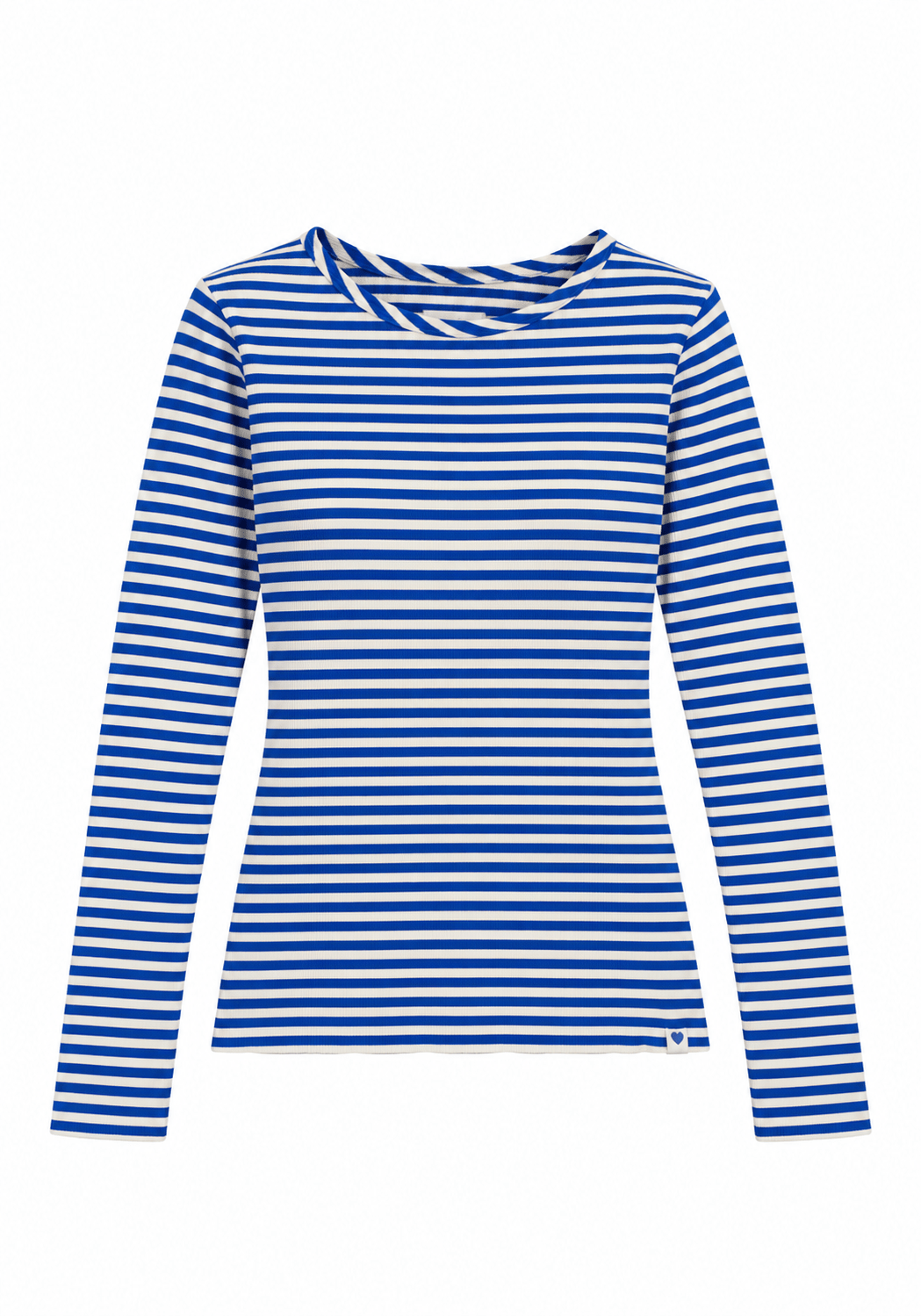 The Shirt Project Striped Long Sleeve Top 51931Ecru/Bright Blue - Blue Water Clothing