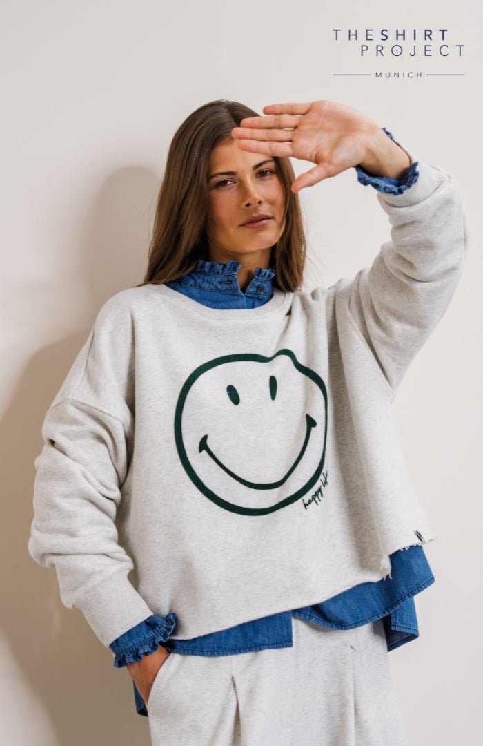 The Shirt Project Sweatshirt 51975Silver Melange - Blue Water Clothing