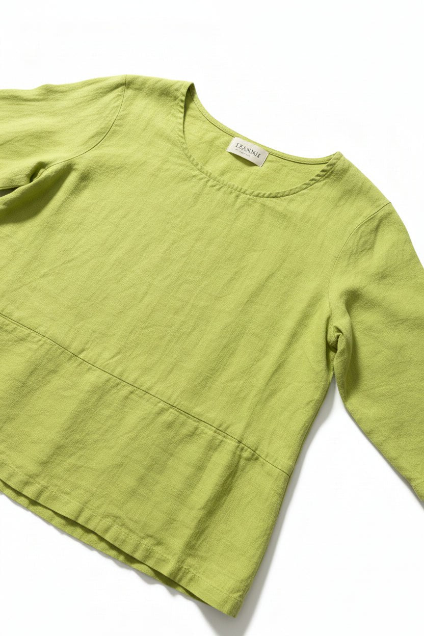 ThingThing Linen Top 7144ClothingBright Olive - Blue Water Clothing