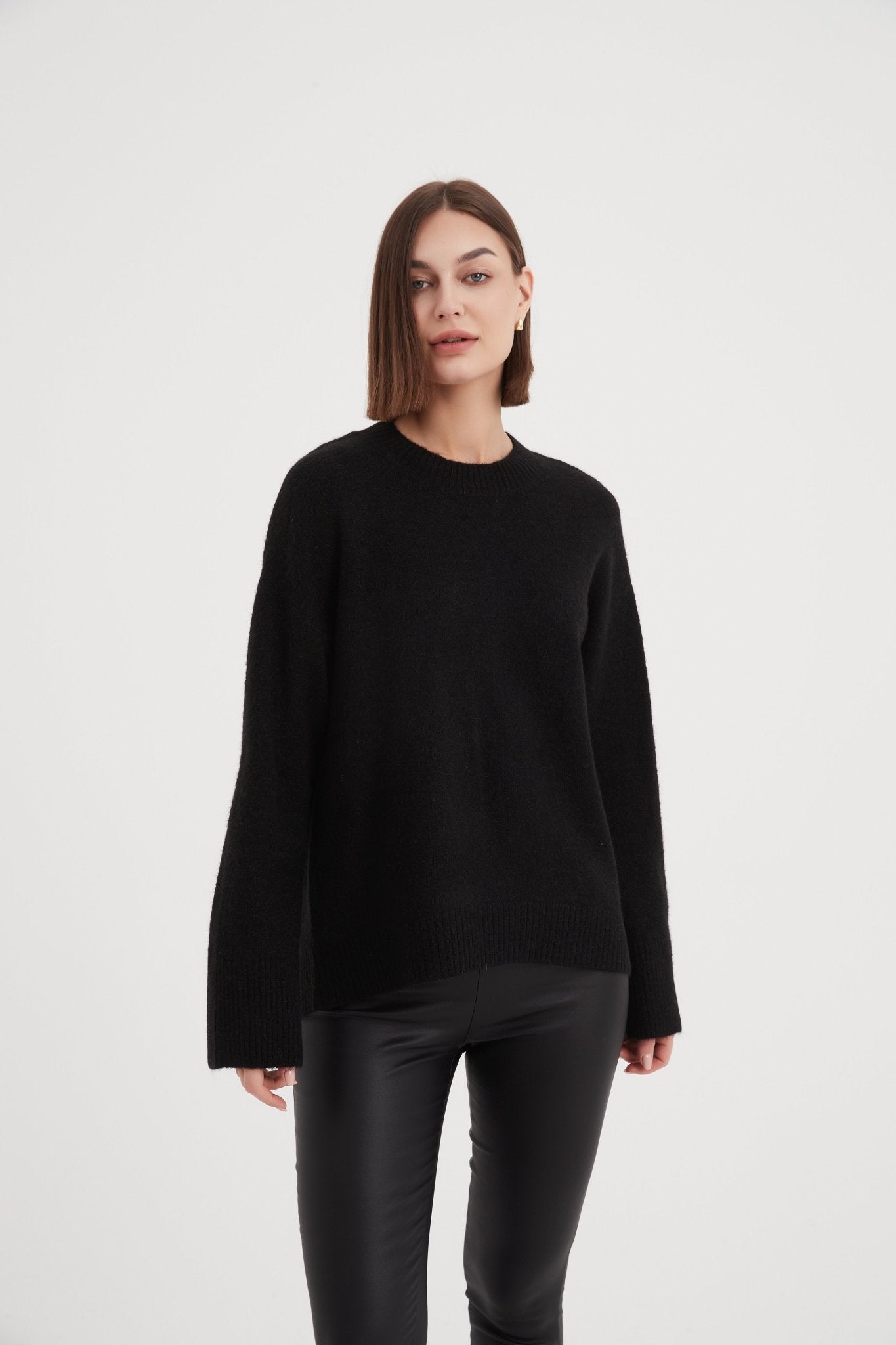 TirelliTirelli Basic Knit Sweater NewClothingBlack - Blue Water Clothing
