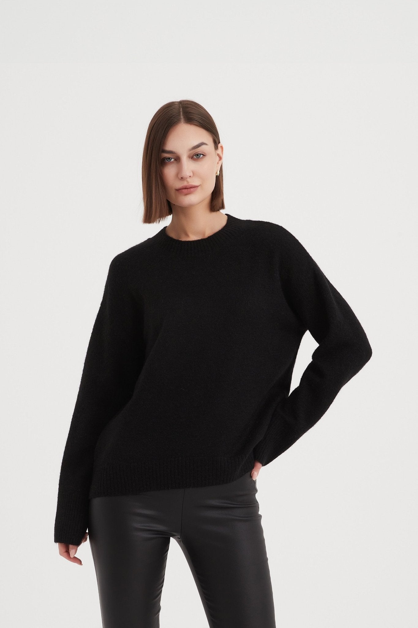 TirelliTirelli Basic Knit Sweater NewClothingBlack - Blue Water Clothing