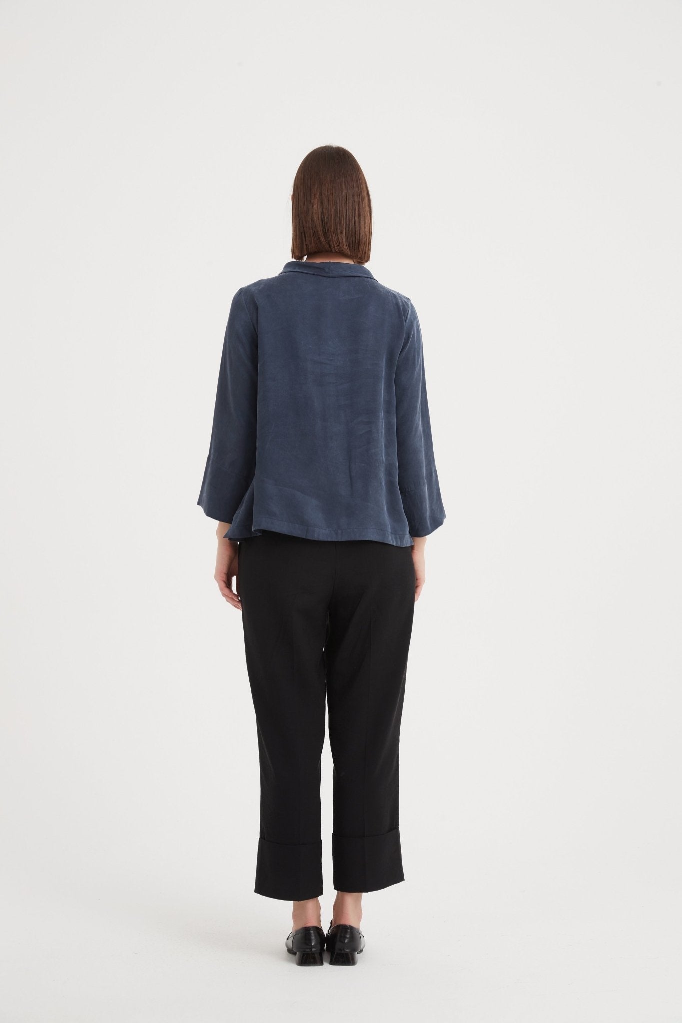 TirelliTirelli Bell Sleeve Mock Neck TopClothingBlack - Blue Water Clothing