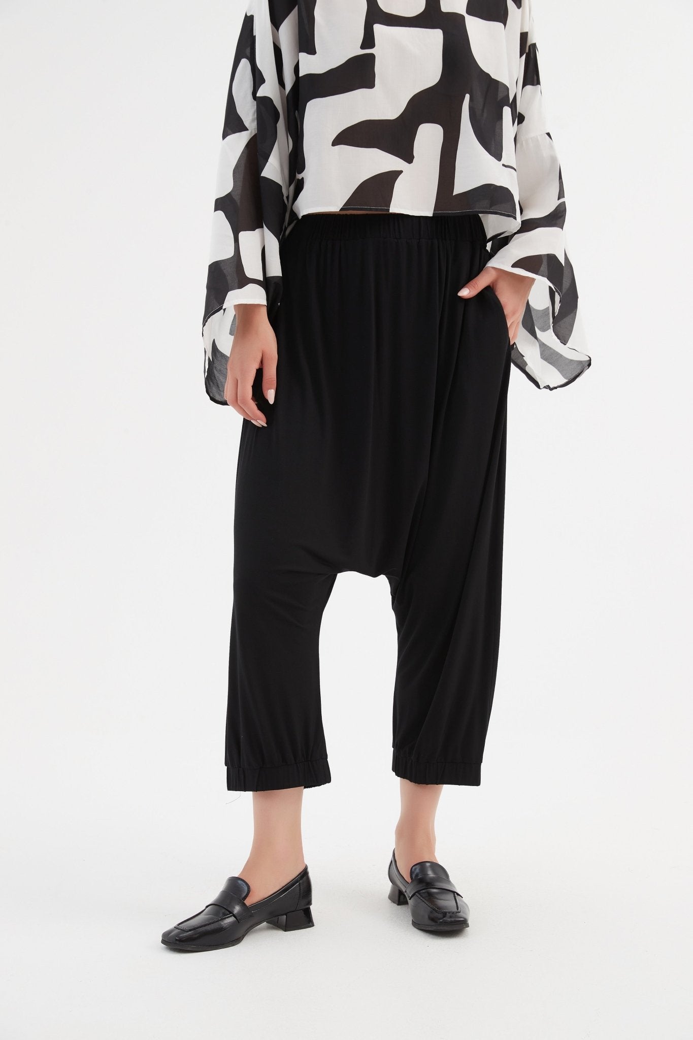 TirelliTirelli Drop Crotch Pant BlackClothingBlack - Blue Water Clothing