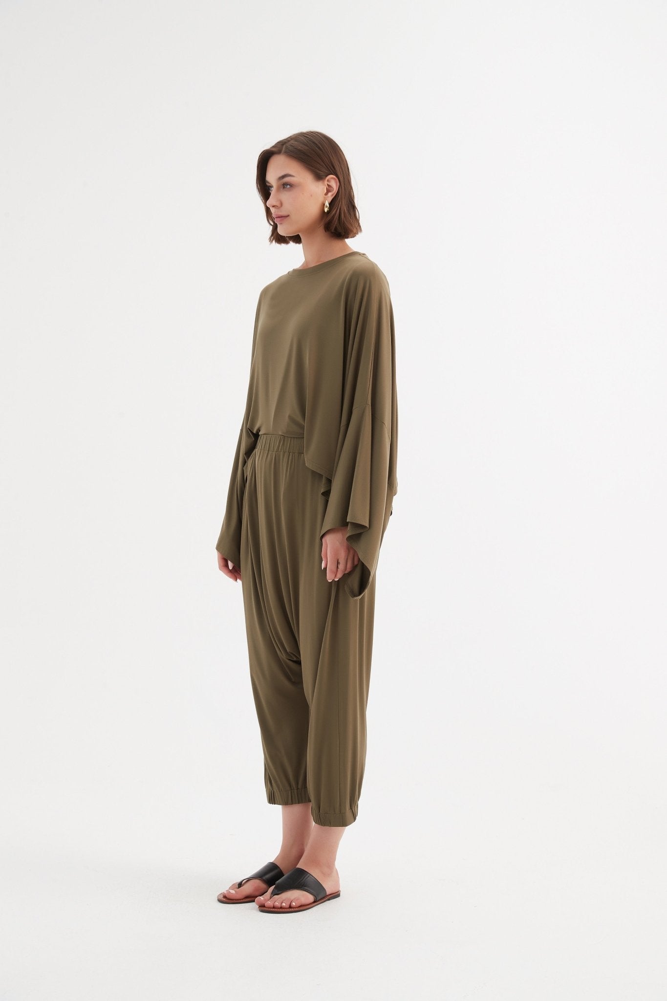 TirelliTirelli Drop Crotch Pant KhakiClothingKhaki - Blue Water Clothing