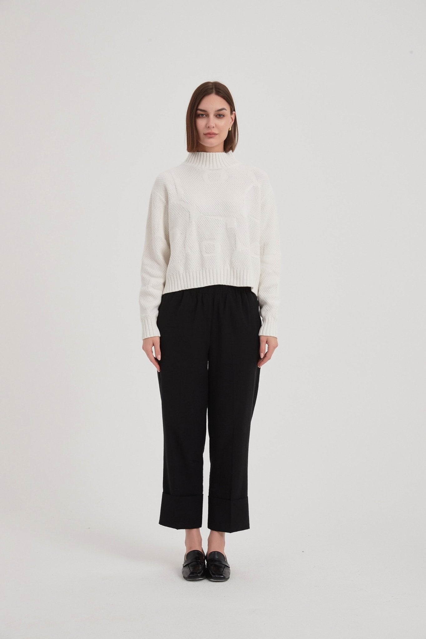 TirelliTirelli Jacquard KnitClothingIvory - Blue Water Clothing