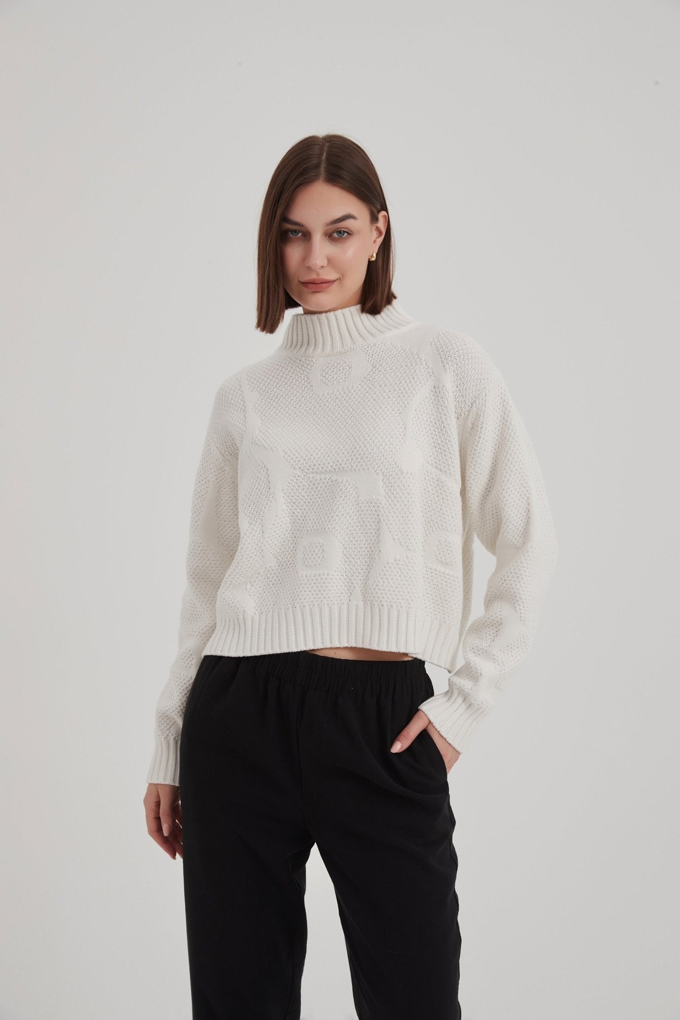 TirelliTirelli Jacquard KnitClothingIvory - Blue Water Clothing