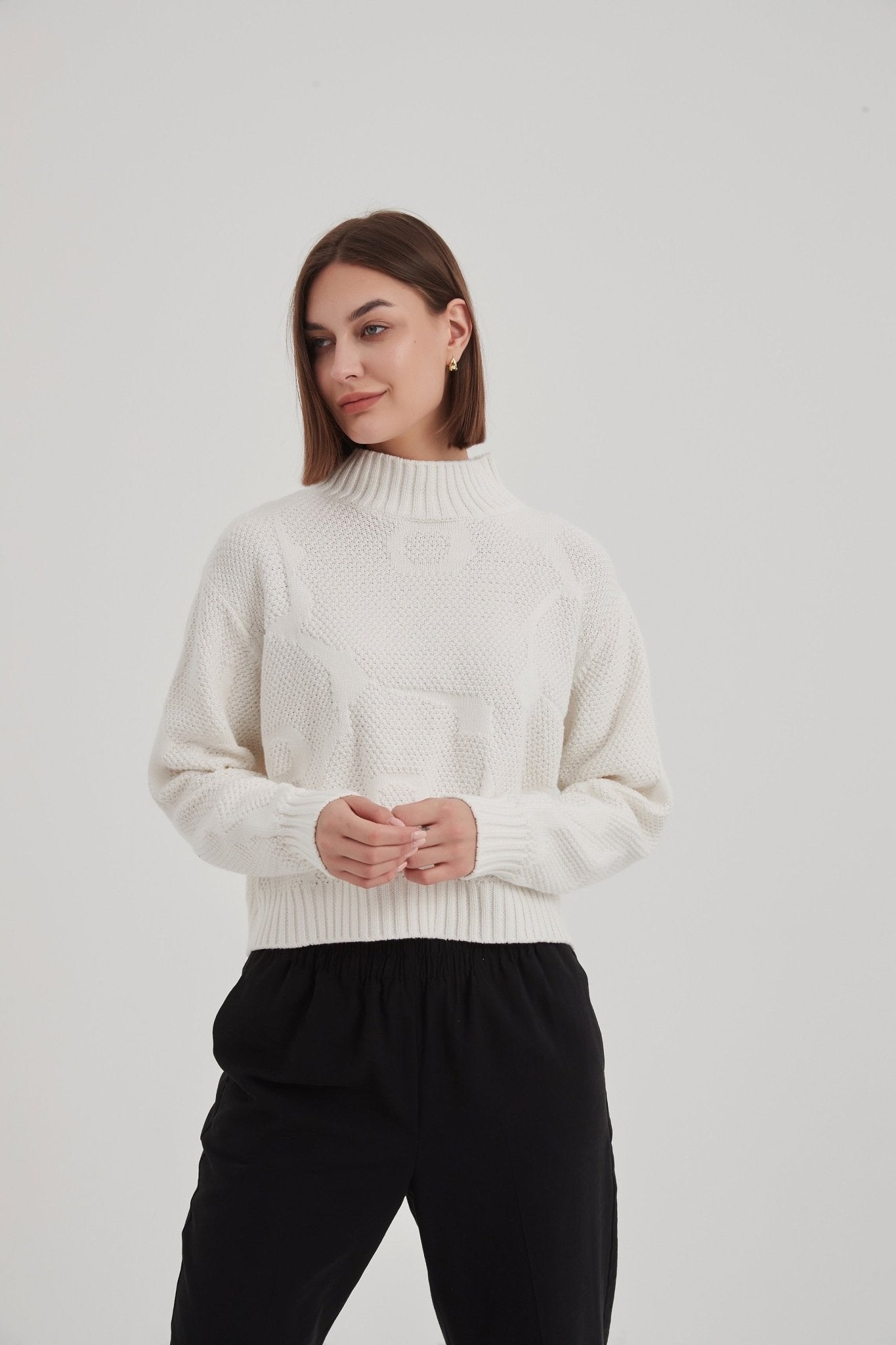 TirelliTirelli Jacquard KnitClothingIvory - Blue Water Clothing