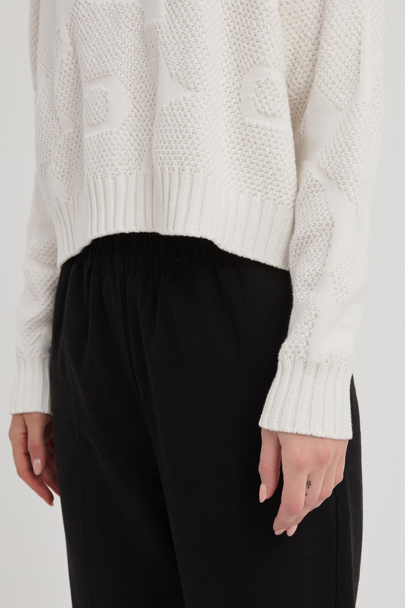 TirelliTirelli Jacquard KnitClothingIvory - Blue Water Clothing
