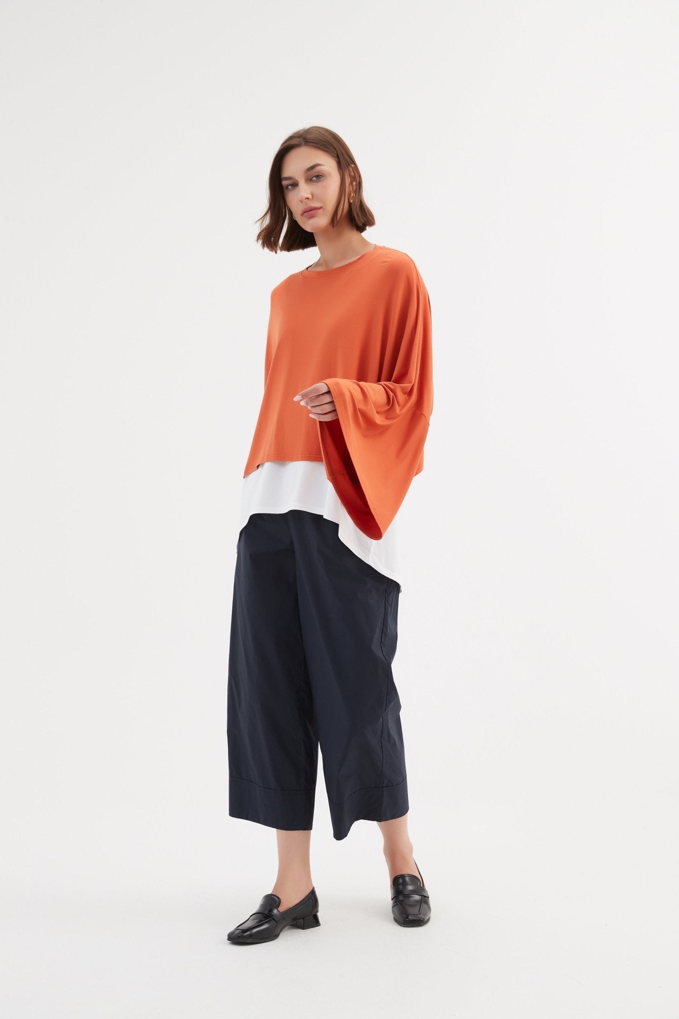 TirelliTirelli Jersey Oversized Layer Top Burnt OrangeClothingBurnt Orange - Blue Water Clothing