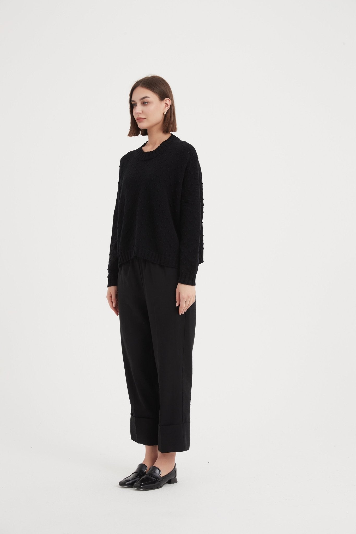 TirelliTirelli Textured Spot KnitClothingBlack - Blue Water Clothing