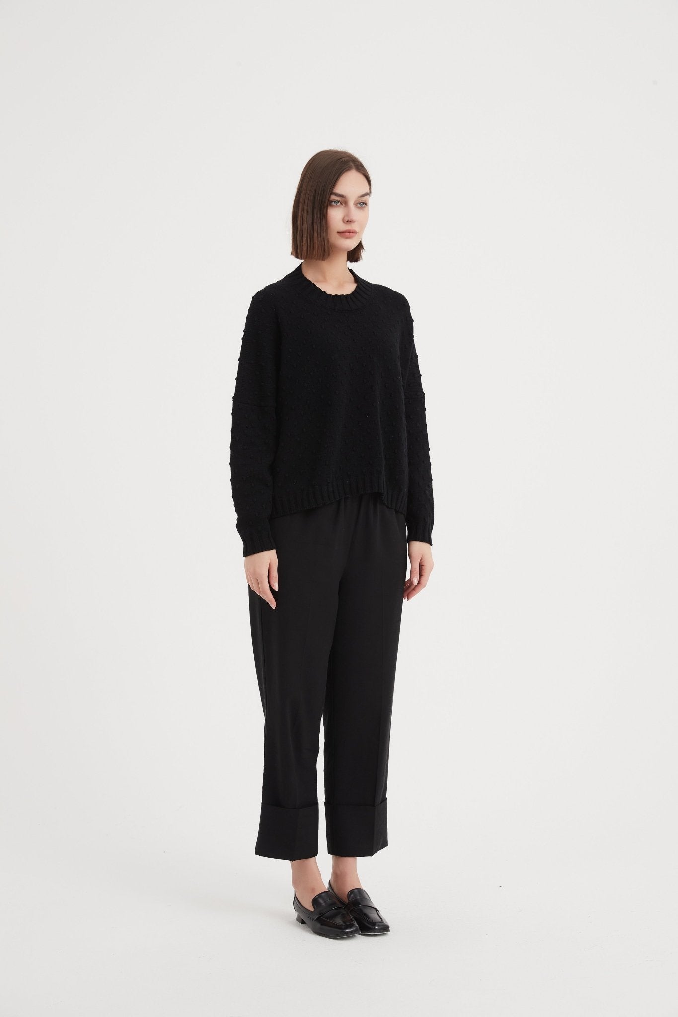 TirelliTirelli Textured Spot KnitClothingBlack - Blue Water Clothing