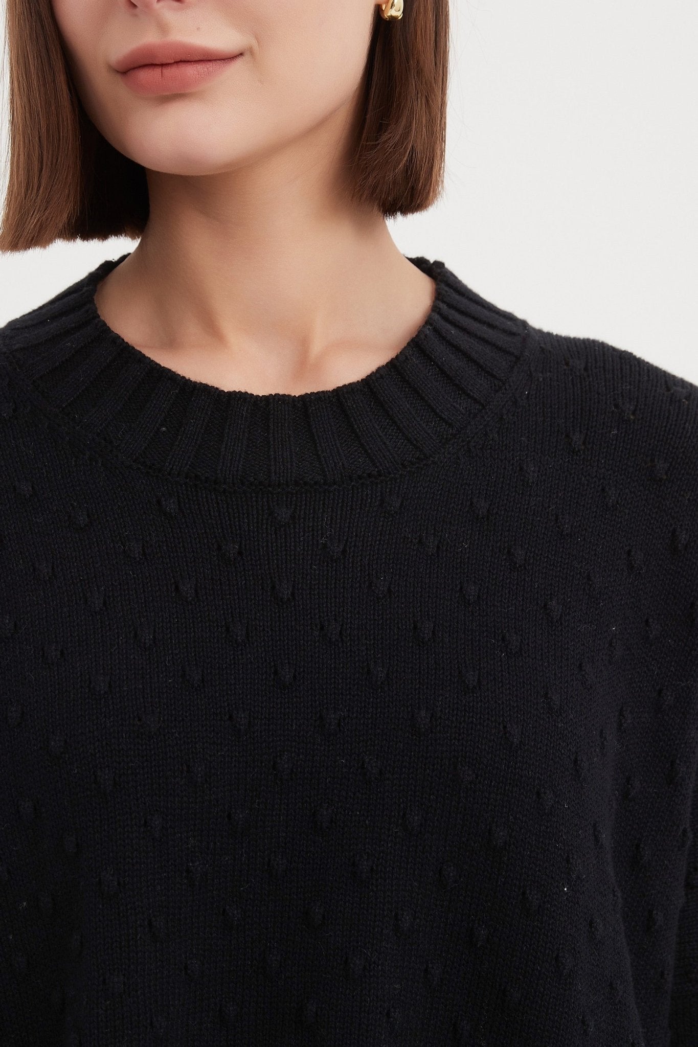 TirelliTirelli Textured Spot KnitClothingBlack - Blue Water Clothing
