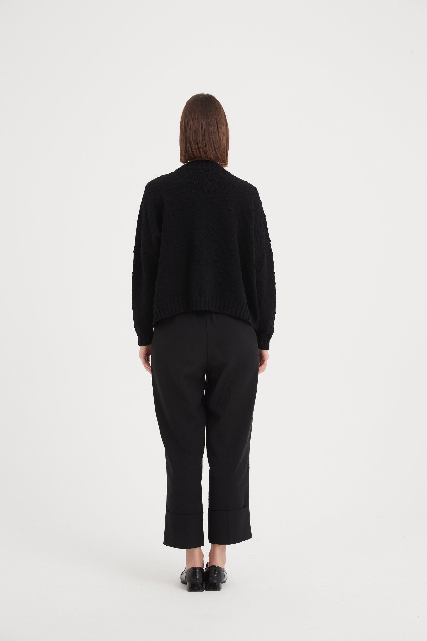 TirelliTirelli Textured Spot KnitClothingBlack - Blue Water Clothing