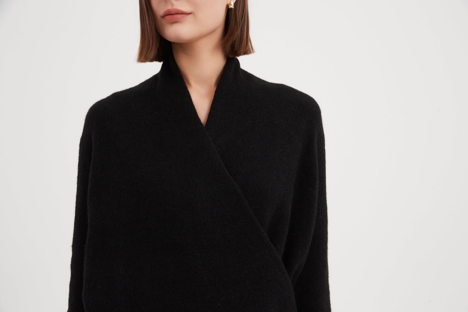 TirelliTirelli Wrap Front KnitClothingBlack - Blue Water Clothing
