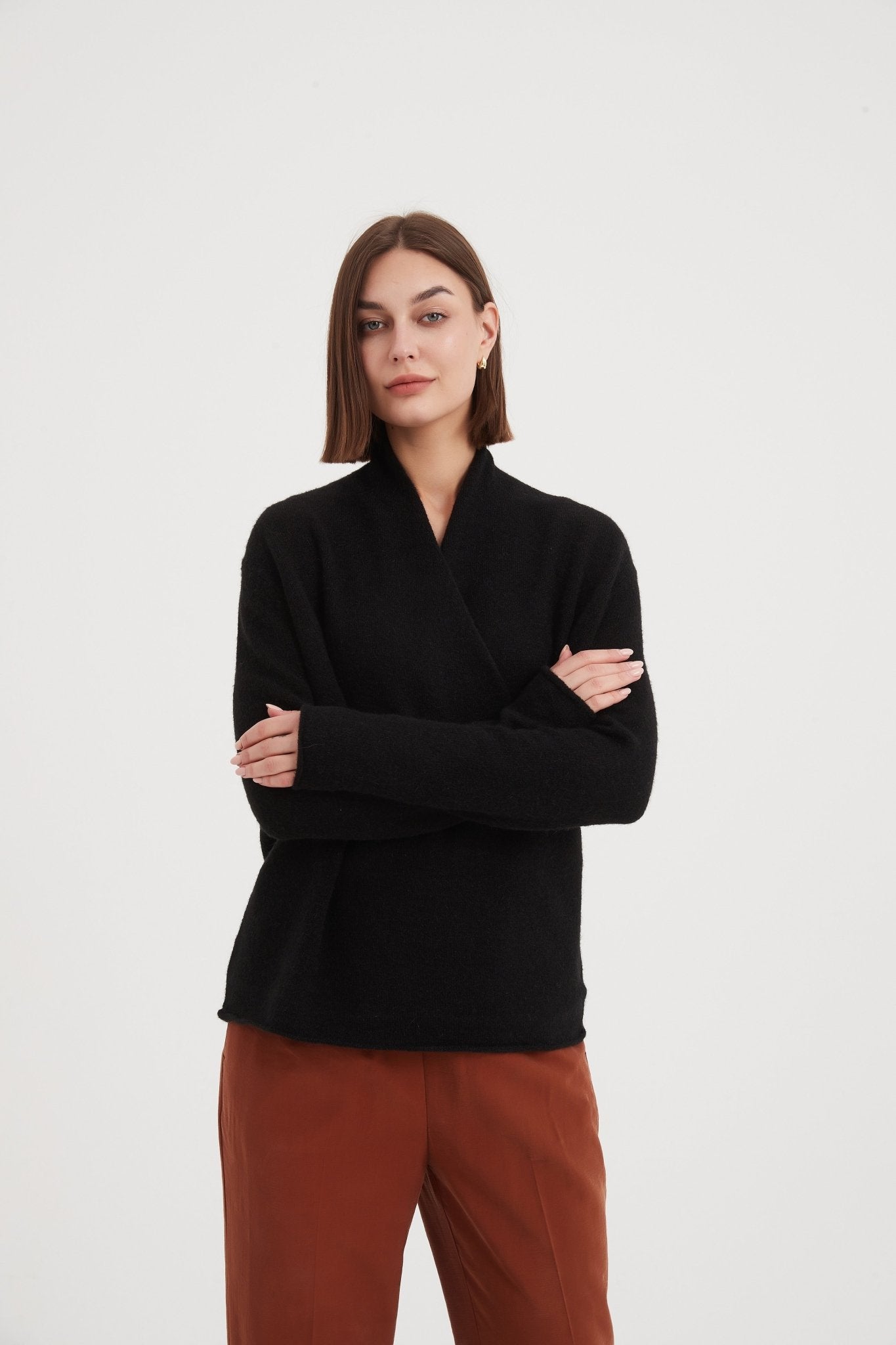 TirelliTirelli Wrap Front KnitClothingBlack - Blue Water Clothing