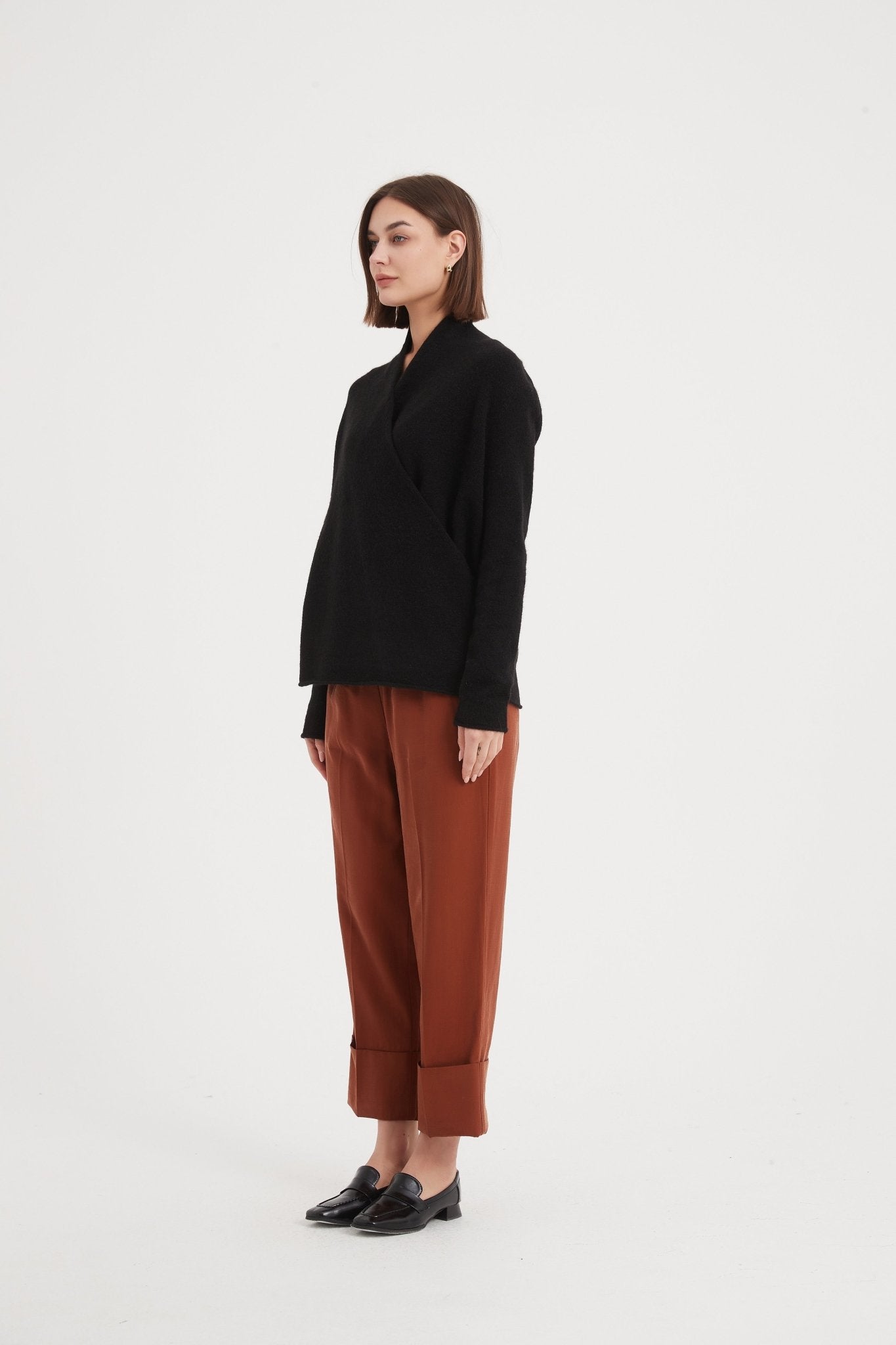 TirelliTirelli Wrap Front KnitClothingBlack - Blue Water Clothing