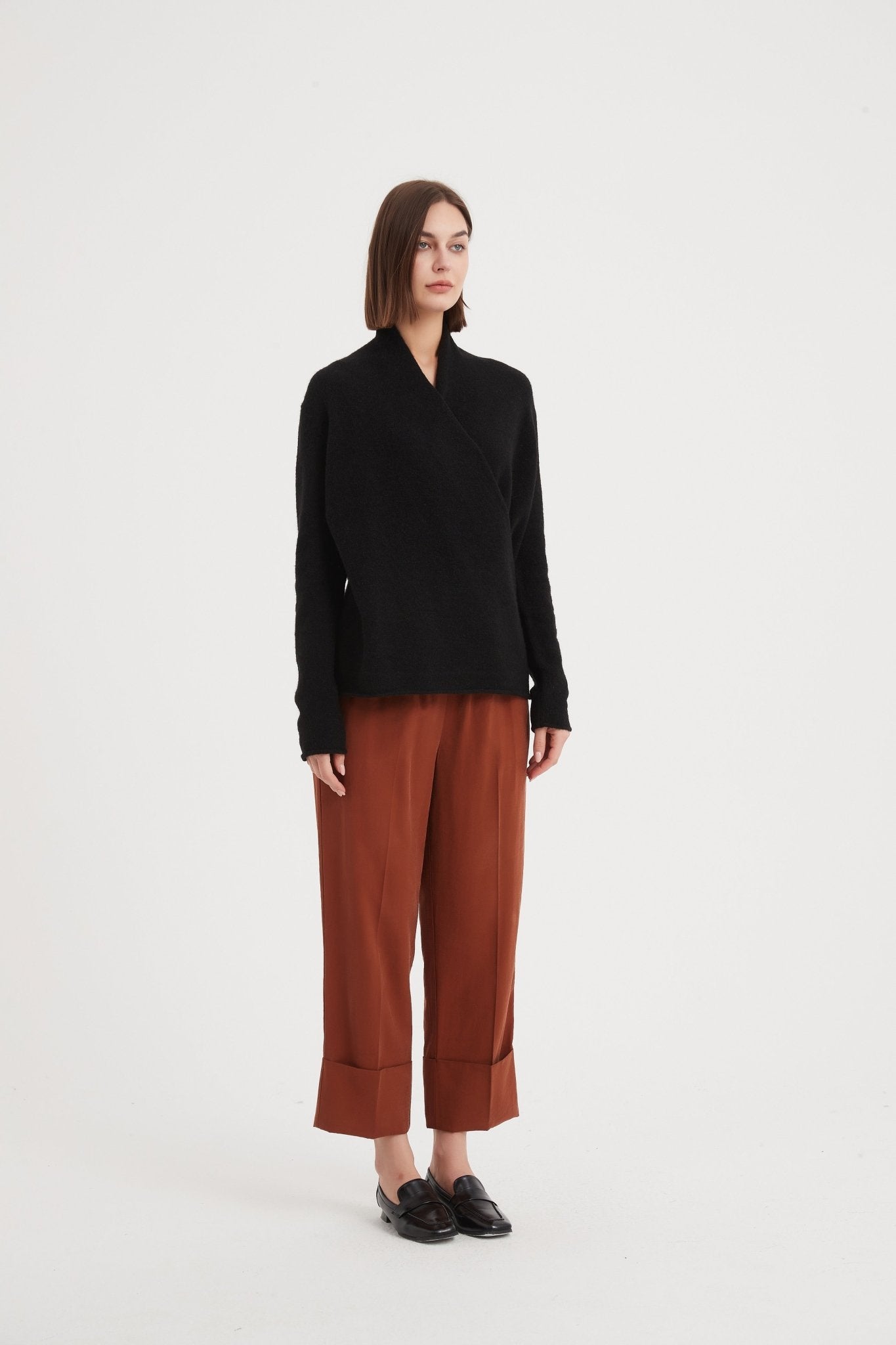 TirelliTirelli Wrap Front KnitClothingBlack - Blue Water Clothing