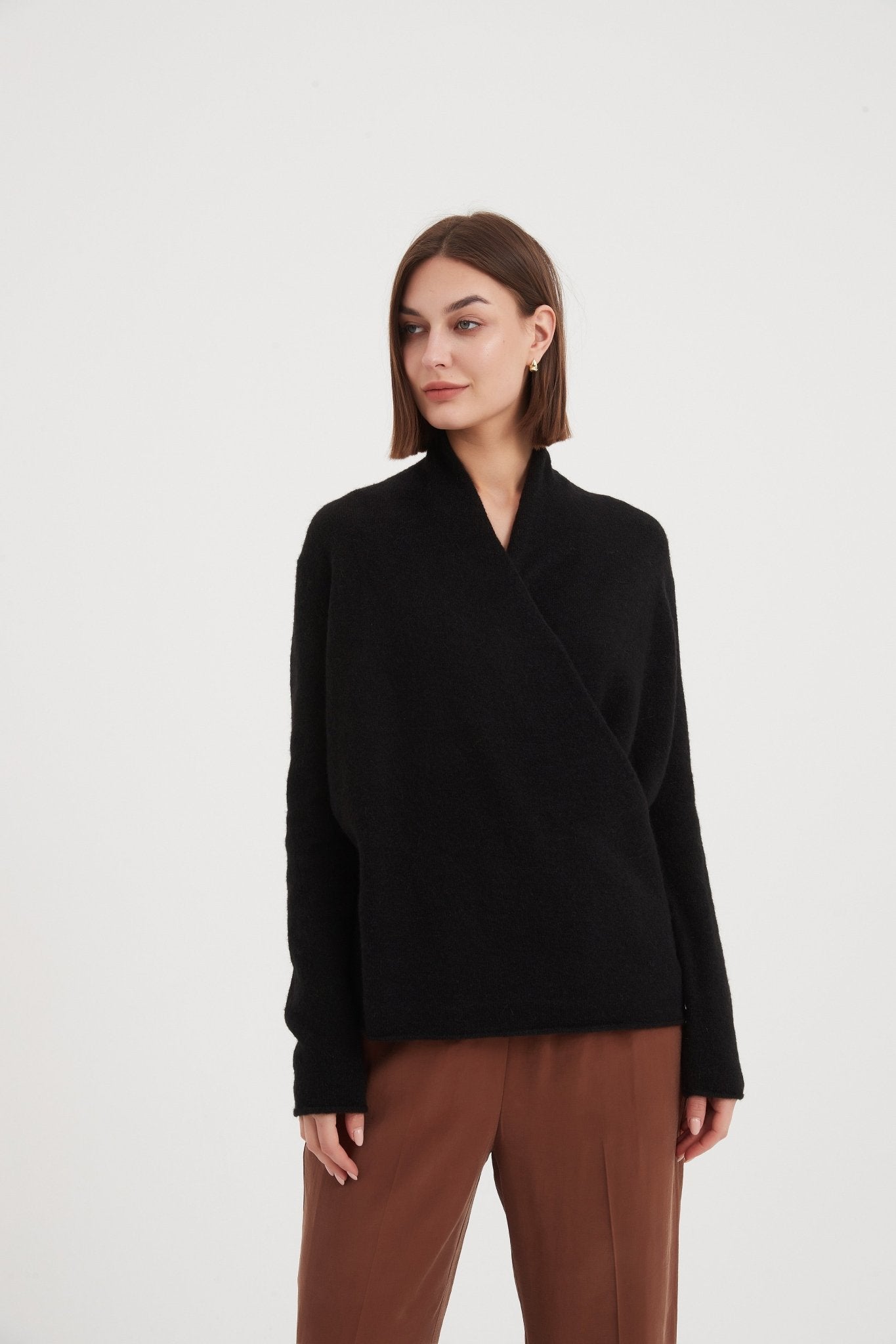 TirelliTirelli Wrap Front KnitClothingBlack - Blue Water Clothing