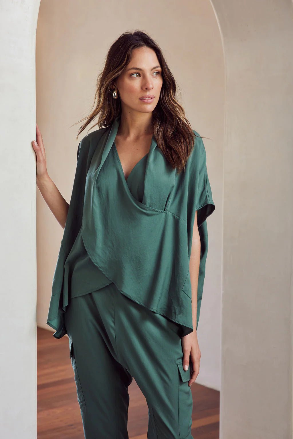 TirelliTirelli Wrap Front TopTopsSoft Emerald - Blue Water Clothing