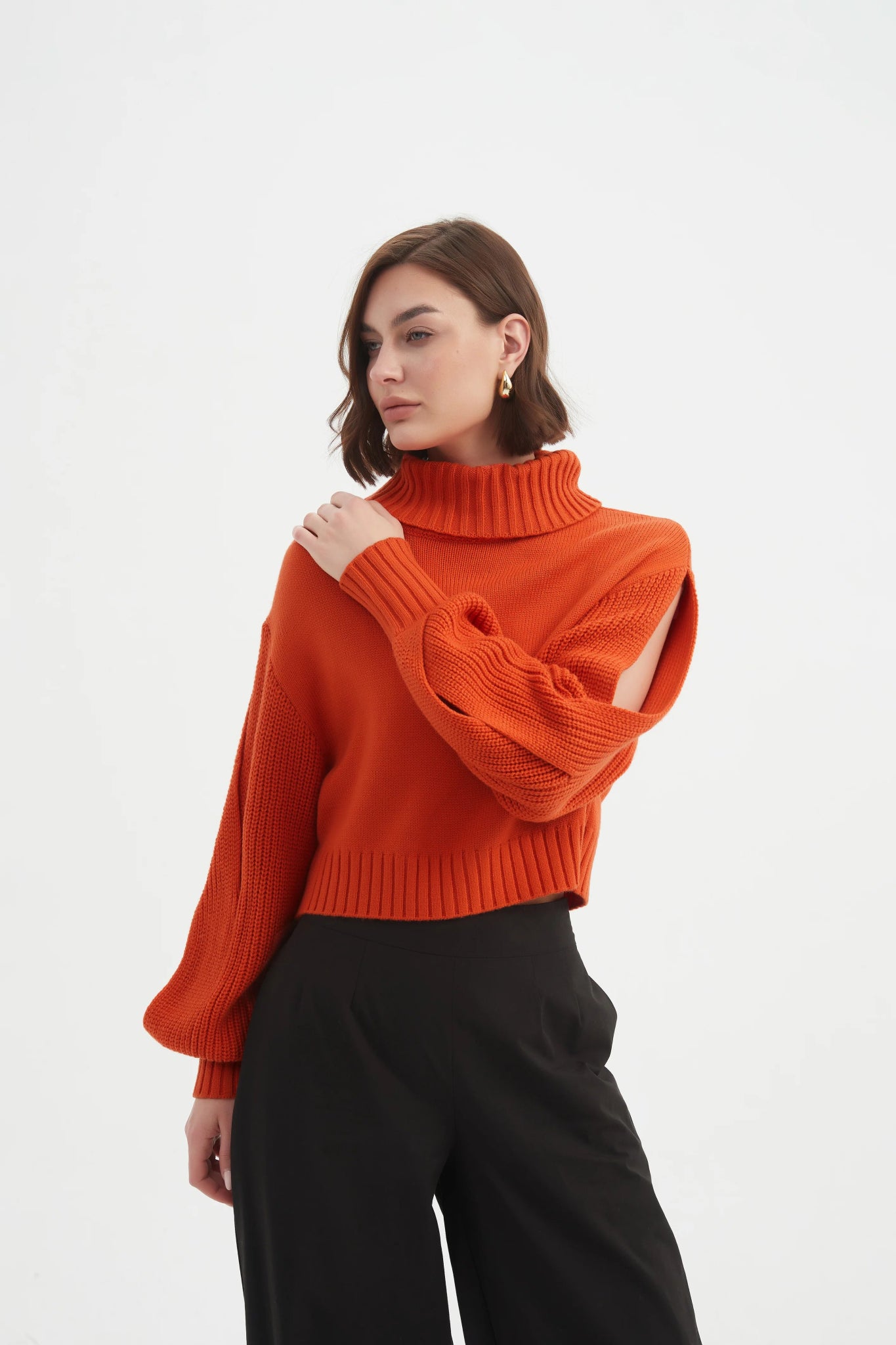 TirelliTirelli Balloon Sleeve KnitTopsBlood Orange - Blue Water Clothing