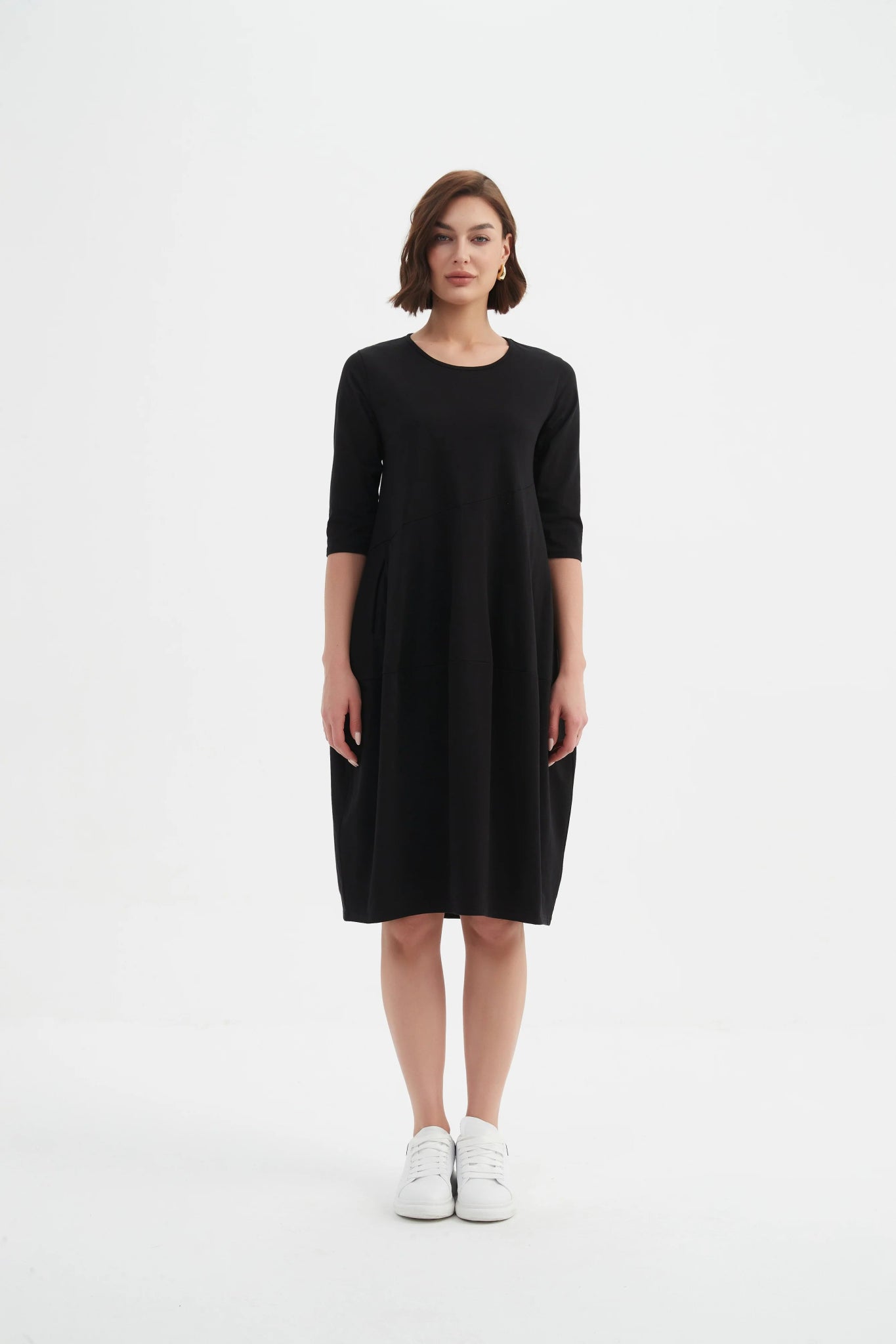 TirelliTirelli Diagonal Seam Winter Dress 25ClothingAubergine - Blue Water Clothing