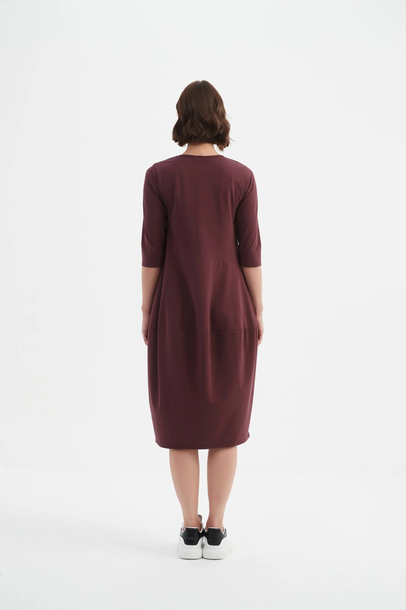 TirelliTirelli Diagonal Seam Winter Dress 25ClothingAubergine - Blue Water Clothing