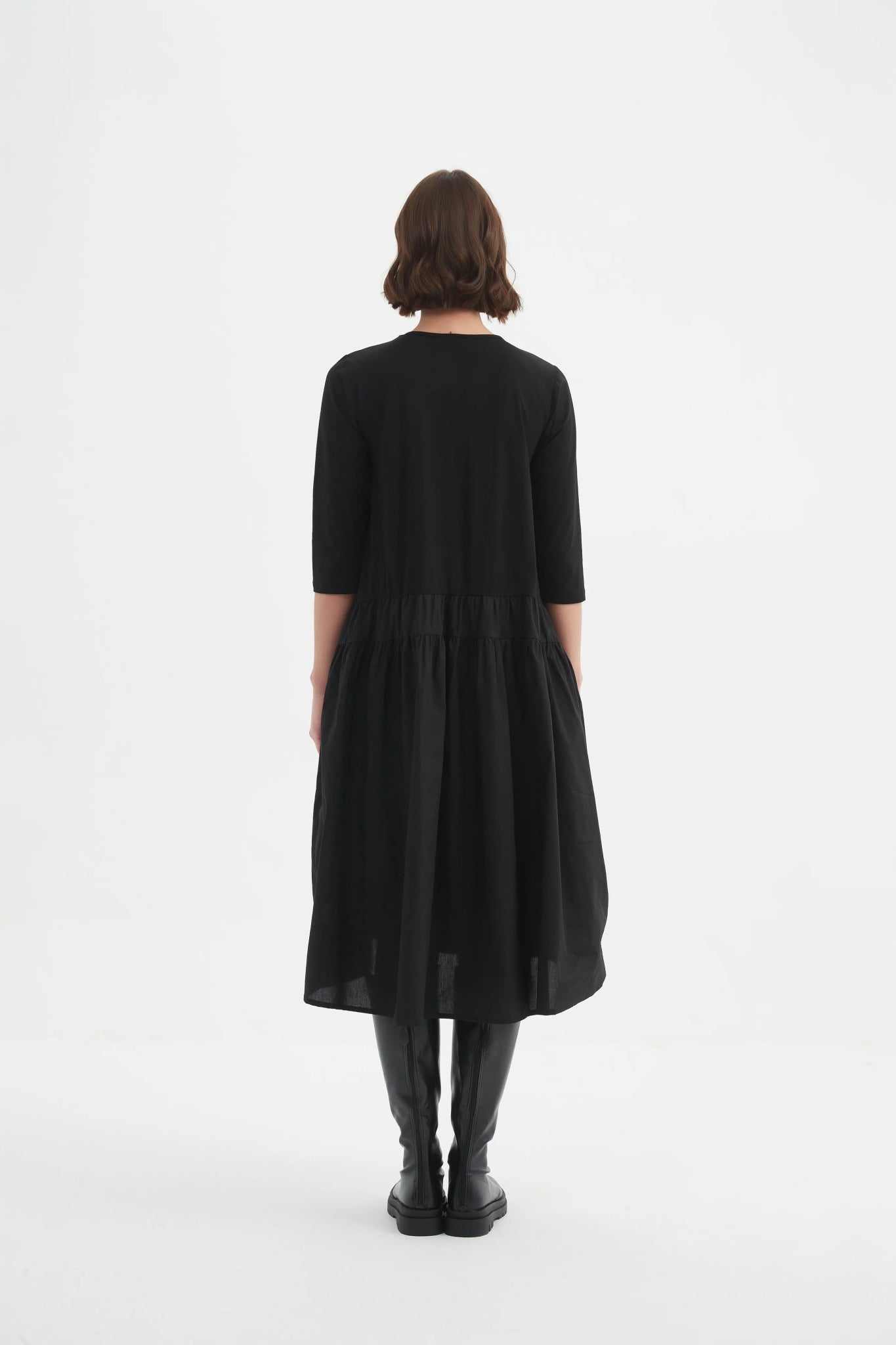 TirelliTirelli Drop Waist Combi DressClothingBlack - Blue Water Clothing