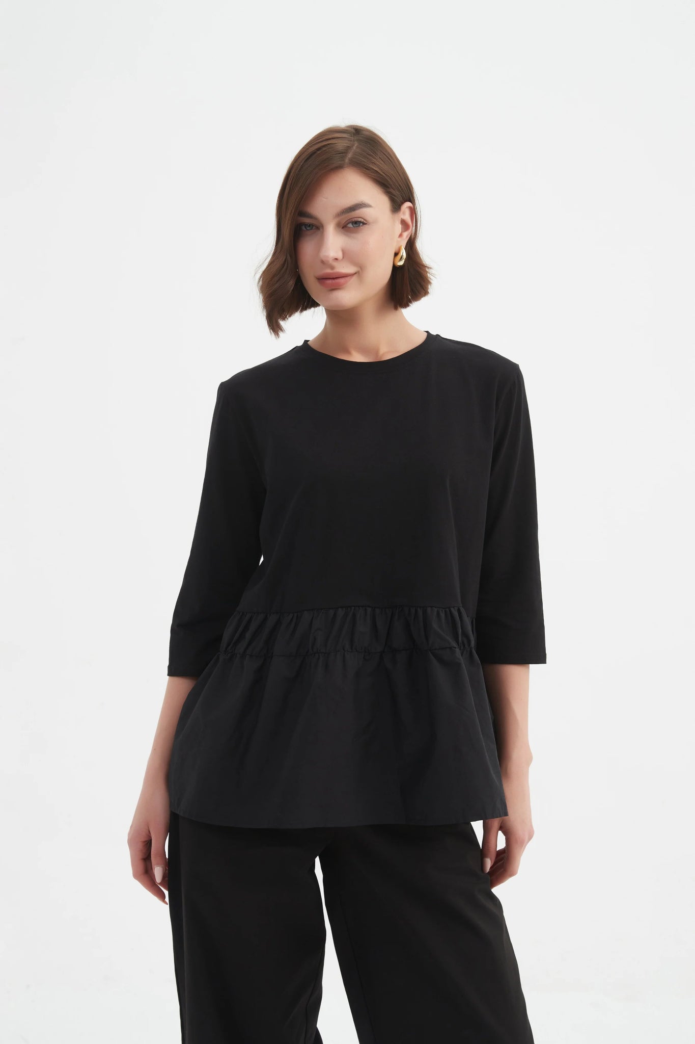 TirelliTirelli Drop Waist Combi TopTopsBlack - Blue Water Clothing