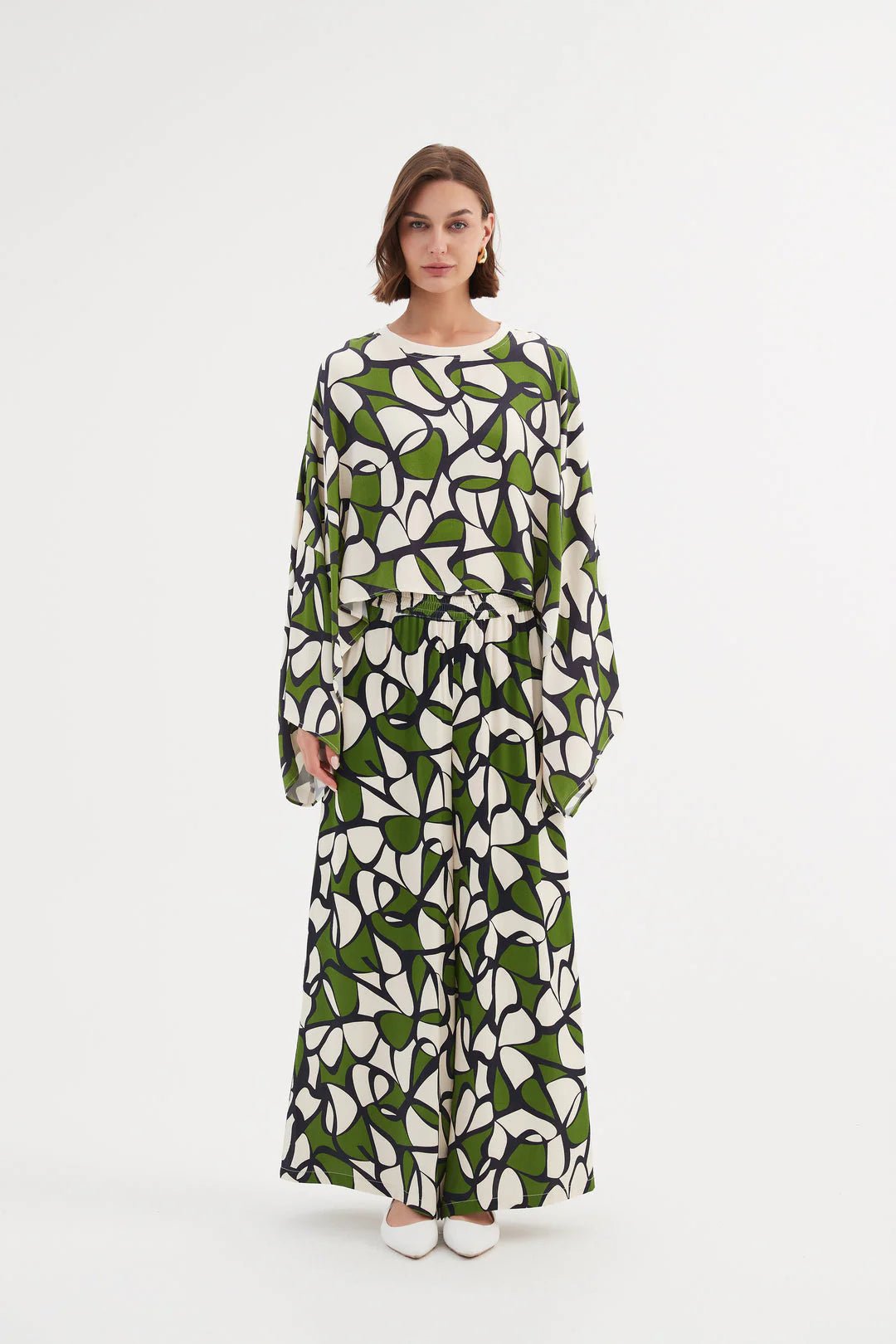 TirelliTirelli Oversized Print Layer Top Green OasisTopsGreen Oasis Print - Blue Water Clothing